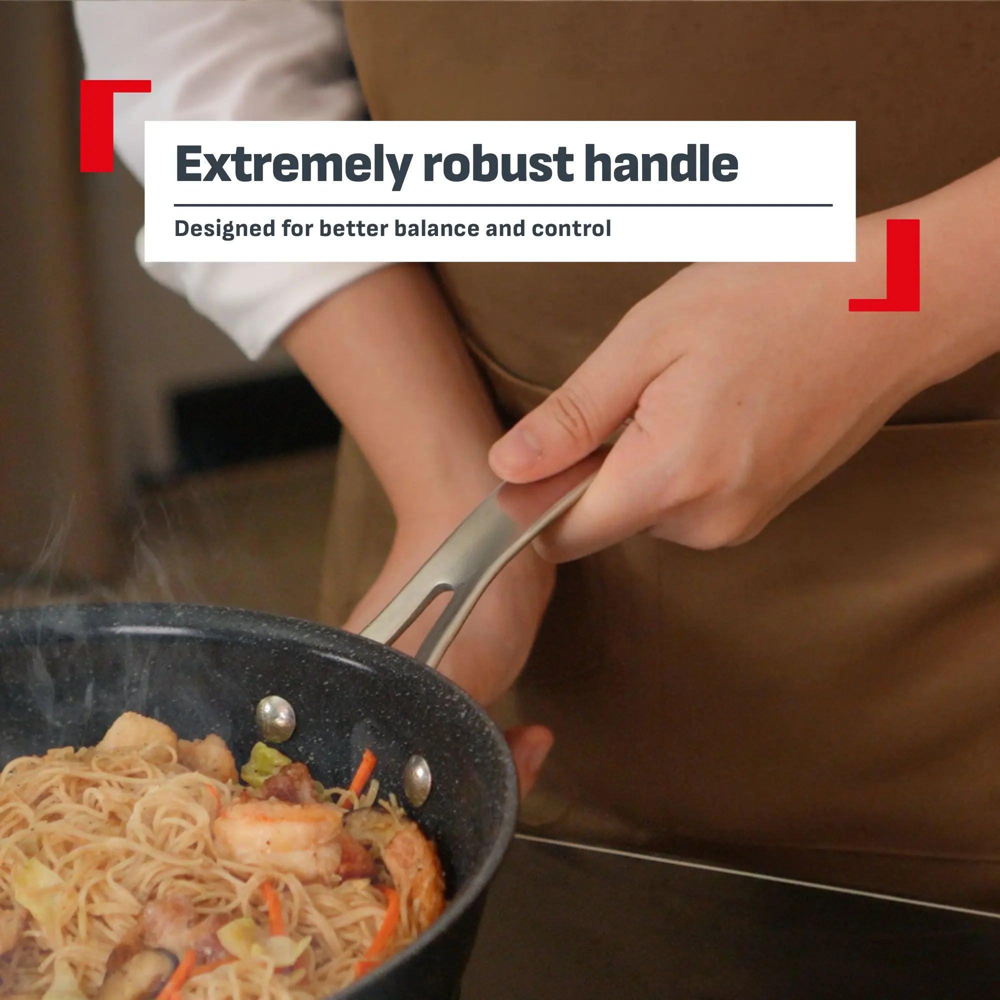 Tefal Excellence+ Ceramic Induction Non-Stick with robust handle for better balance and control
