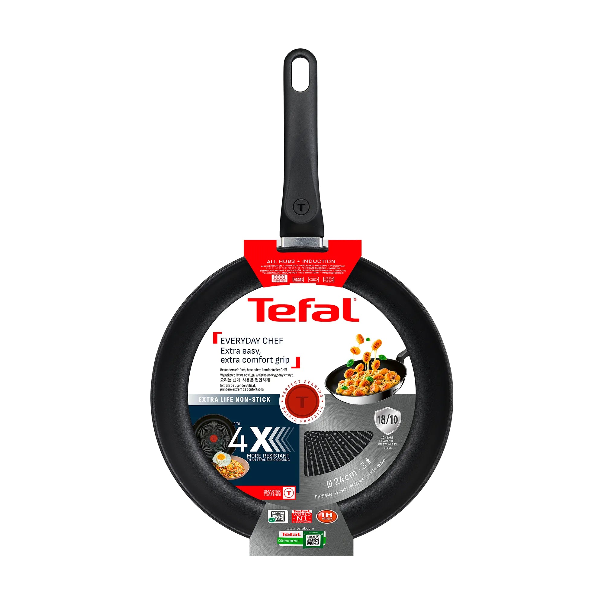 Tefal Everyday Chef Induction Stainless Steel Non-Stick Frypan 24cm