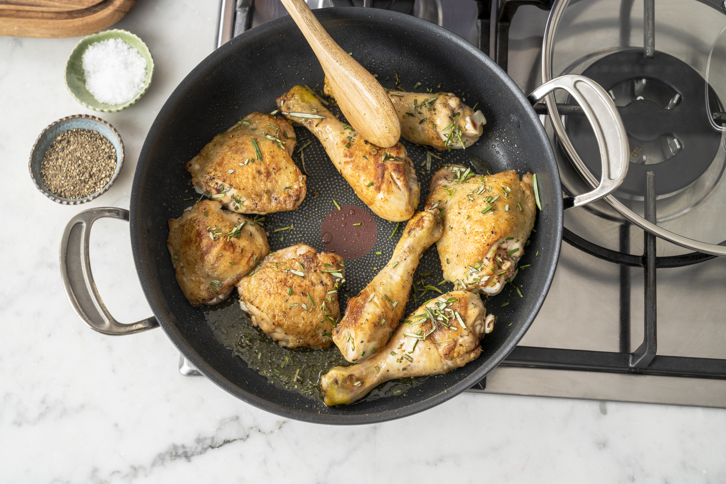 Jamie Oliver by Tefal Cooks Classic Induction Non-Stick Hard Anodised All-In-One Pan 30cm + Lid