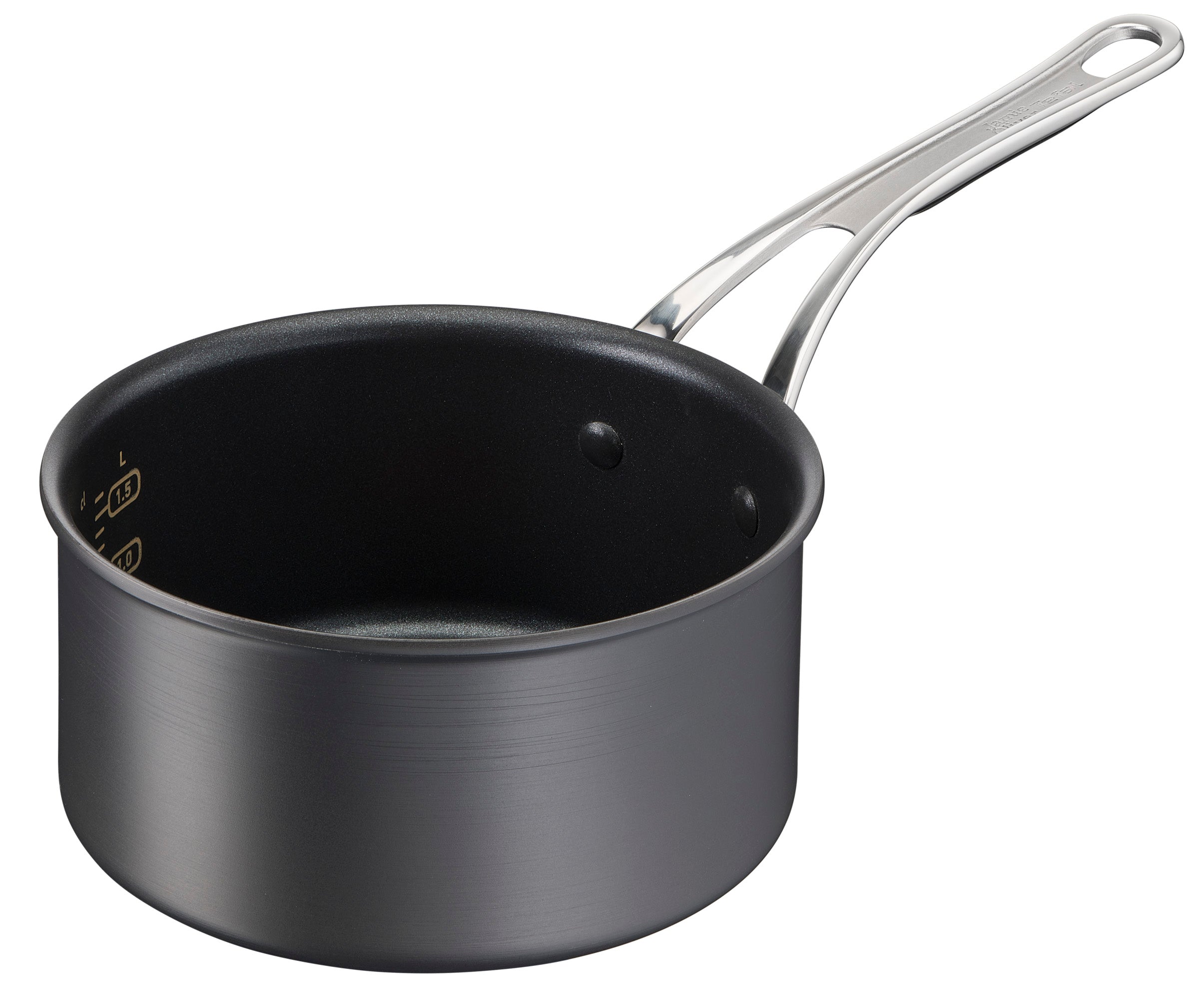 Jamie Oliver by Tefal Cooks Classic Non-Stick Induction Hard Anodised Saucepan + Lid 18cm