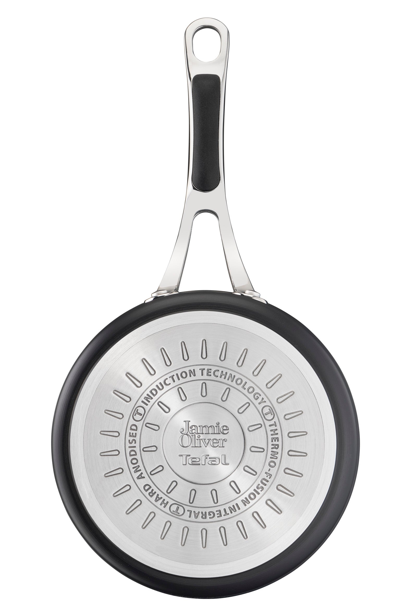 Jamie Oliver by Tefal Cooks Classic Non-Stick Induction Hard Anodised Saucepan + Lid 18cm