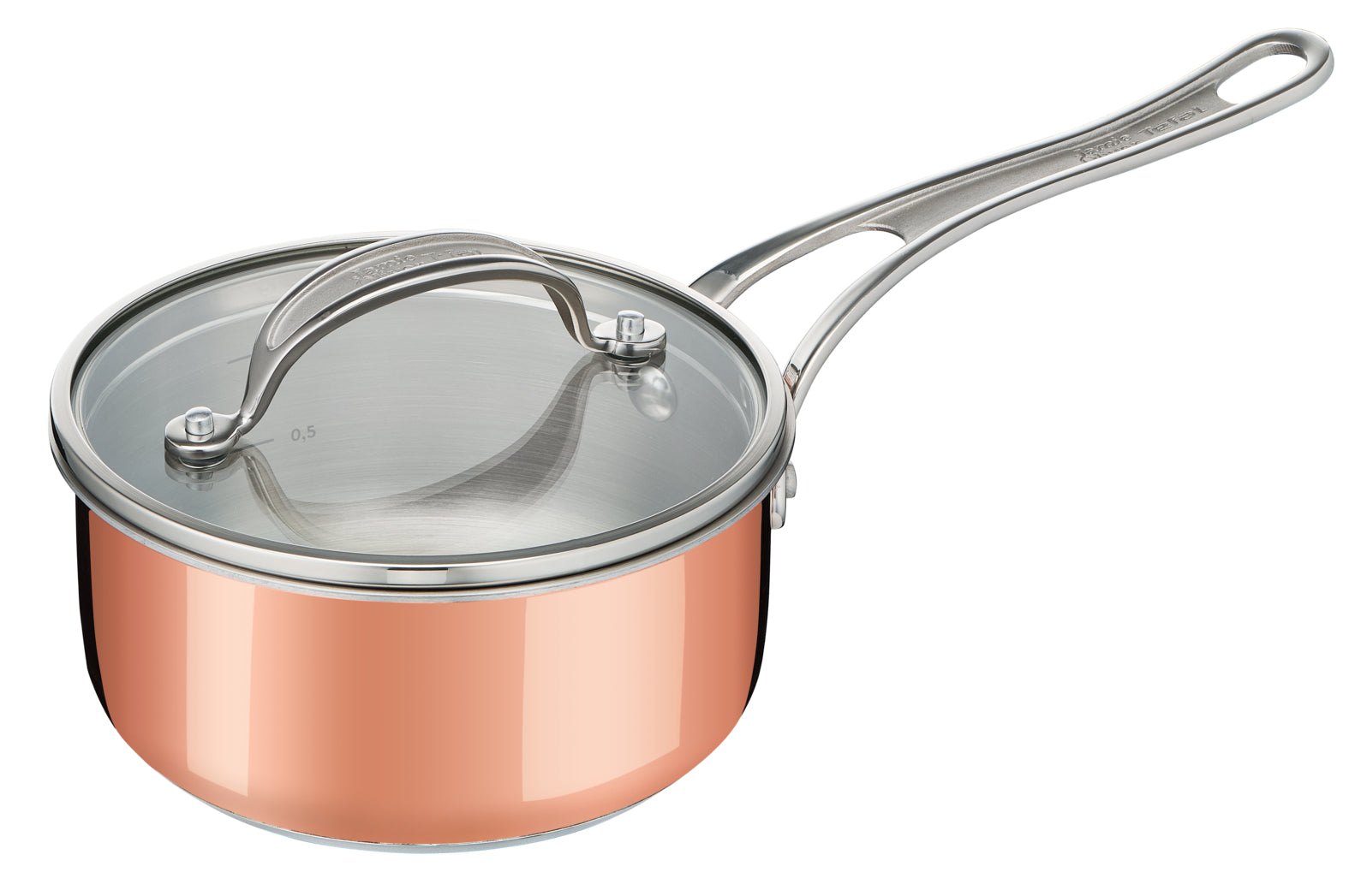 User manual and frequently asked questions Jamie Oliver by Tefal Premium Triply Copper Induction Saucepan 16cm + Lid