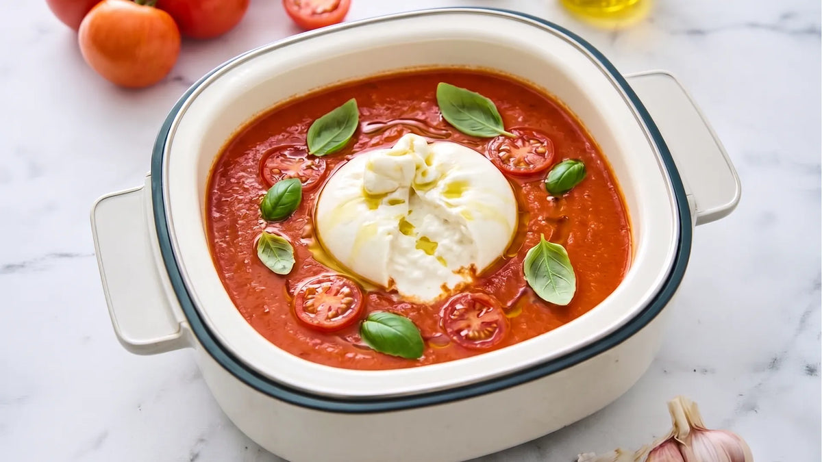 Roasted Tomato Soup with Burrata | Tefal YumMeal Recipe