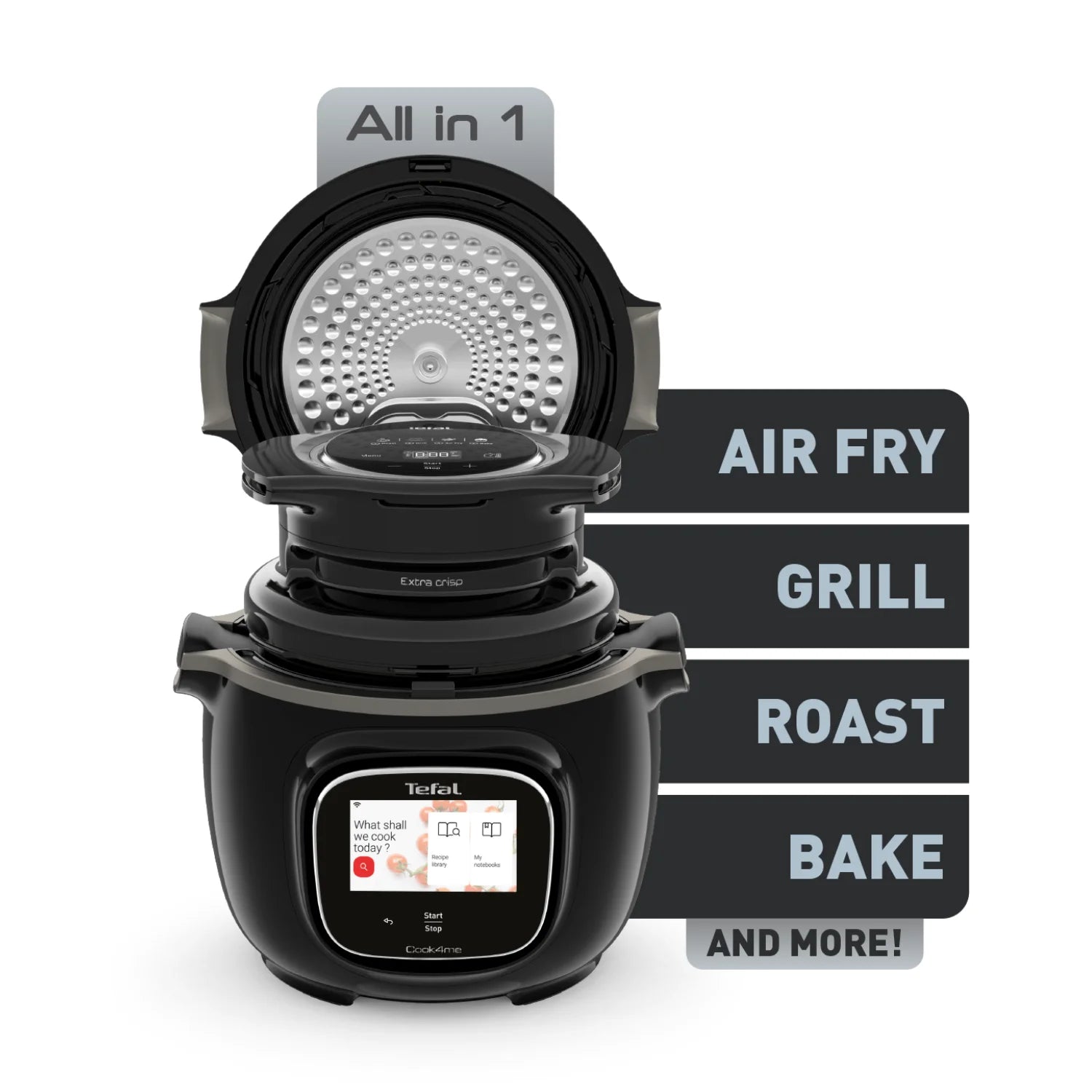 Tefal Cook4me Touch CY9128B Express Smart Multicooker & Pressure Cooker & BONUS Extra Crisp Lid