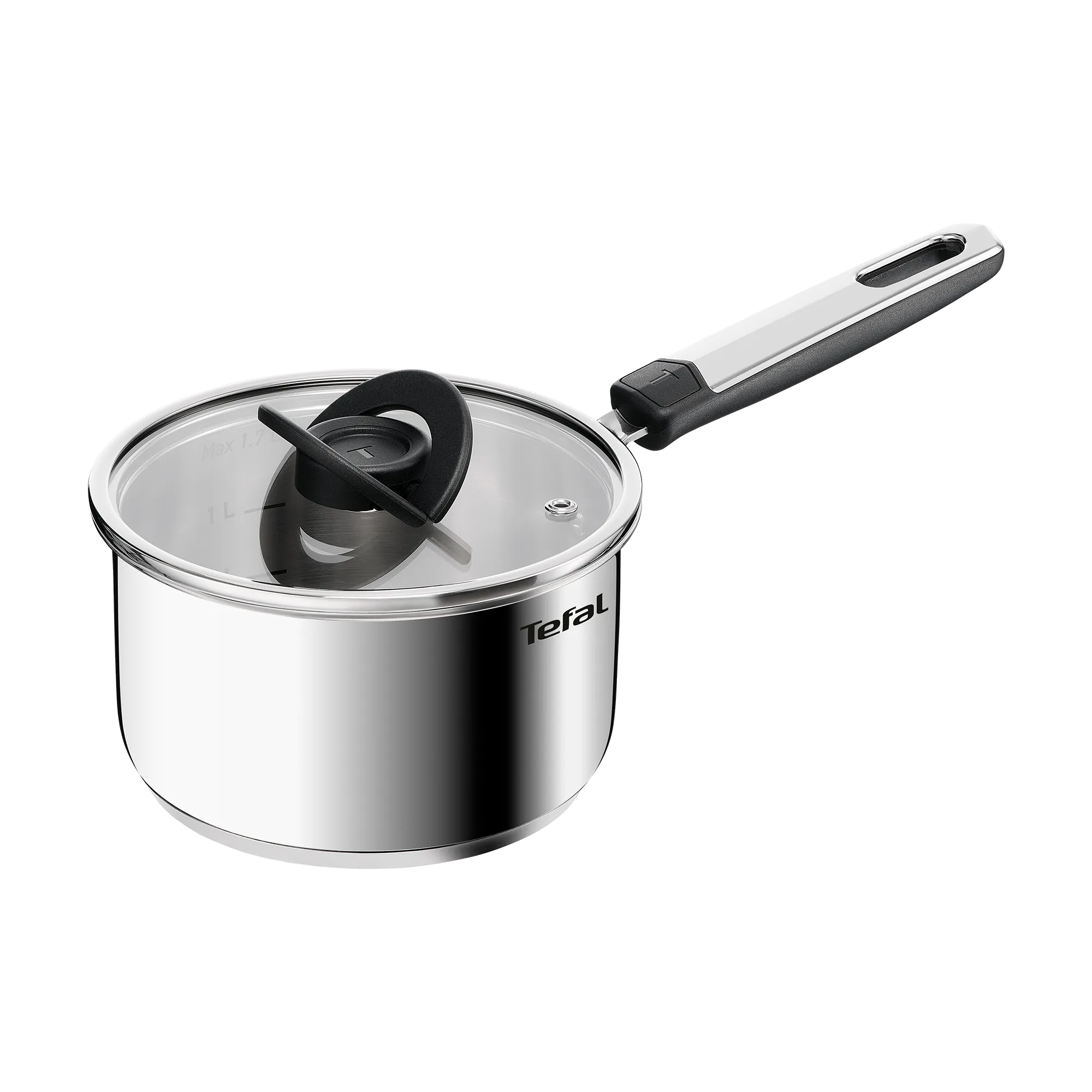 Tefal Space+ Emotion+ Induction Stainless Steel Uncoated Saucepan 16cm + Lid