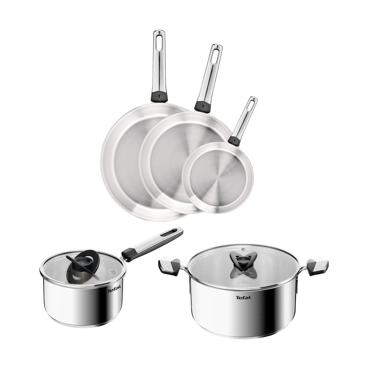 Tefal Emotion+ Induction Stainless Steel Uncoated 5pc Set