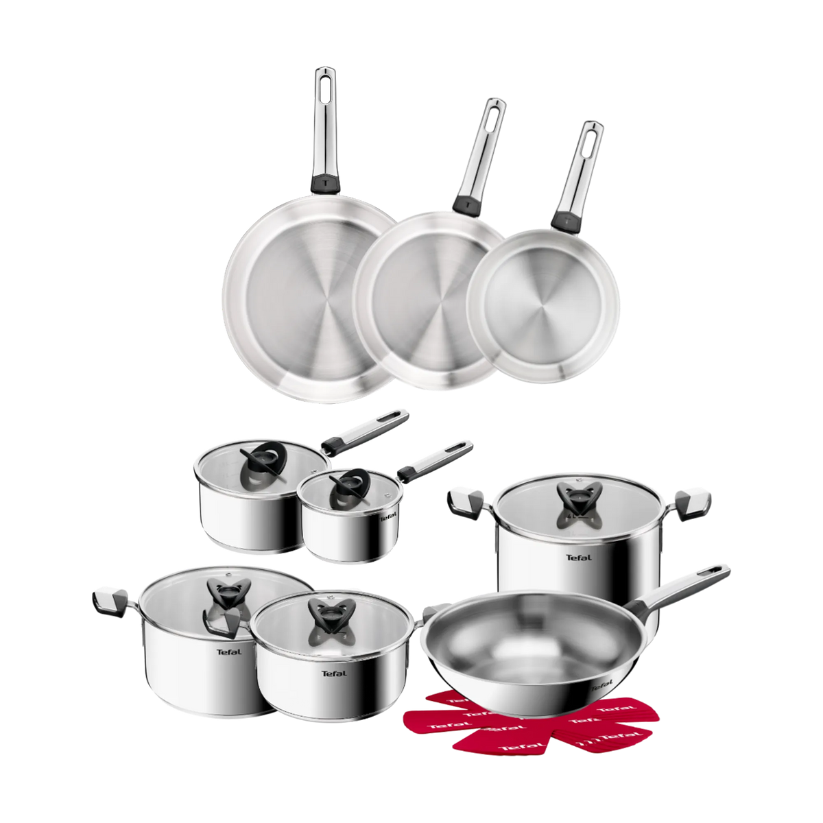 Tefal Emotion+ Induction Stainless Steel Uncoated 9pc Set