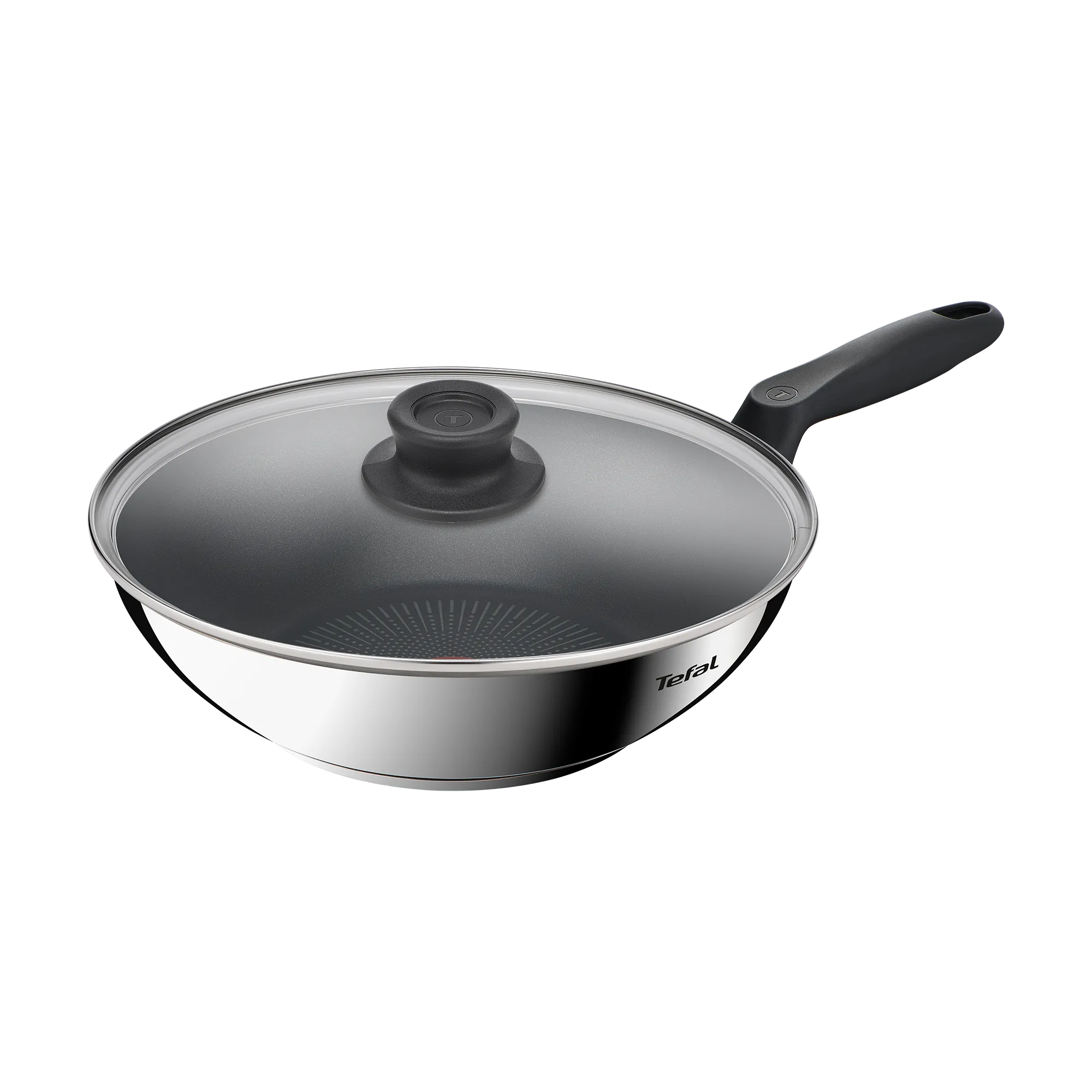 Tefal Everyday Chef Induction Stainless Steel Non-Stick Wok 28cm + Lid