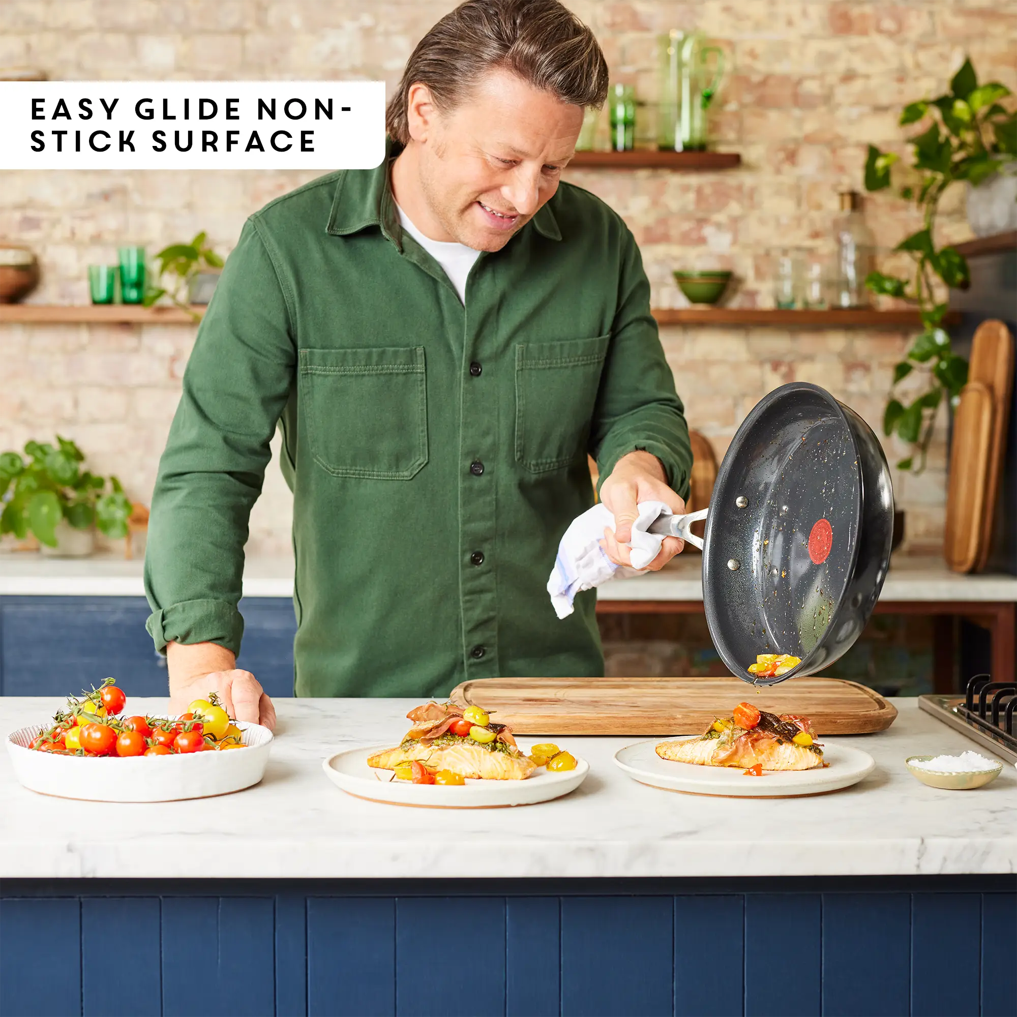 Jamie Oliver by Tefal Enjoy Ceramic Induction Hard Anodised with easy glide non-stick ceramic surface