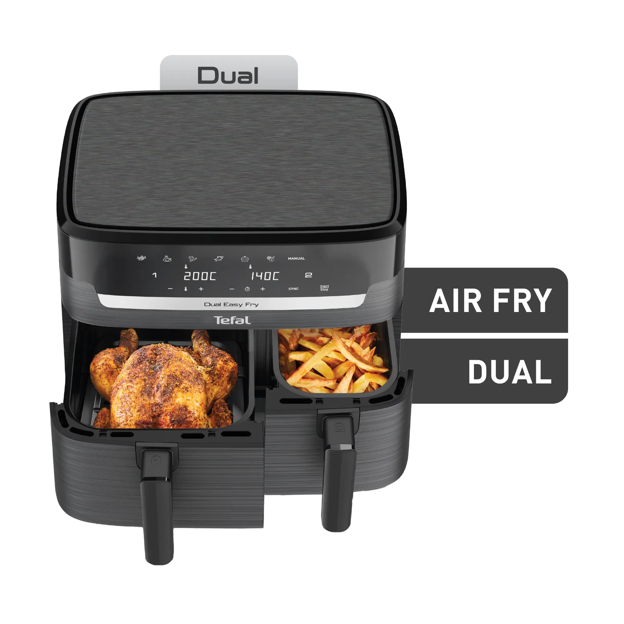 Tefal Dual Easy Fry Essential XXL Air Fryer EY901H