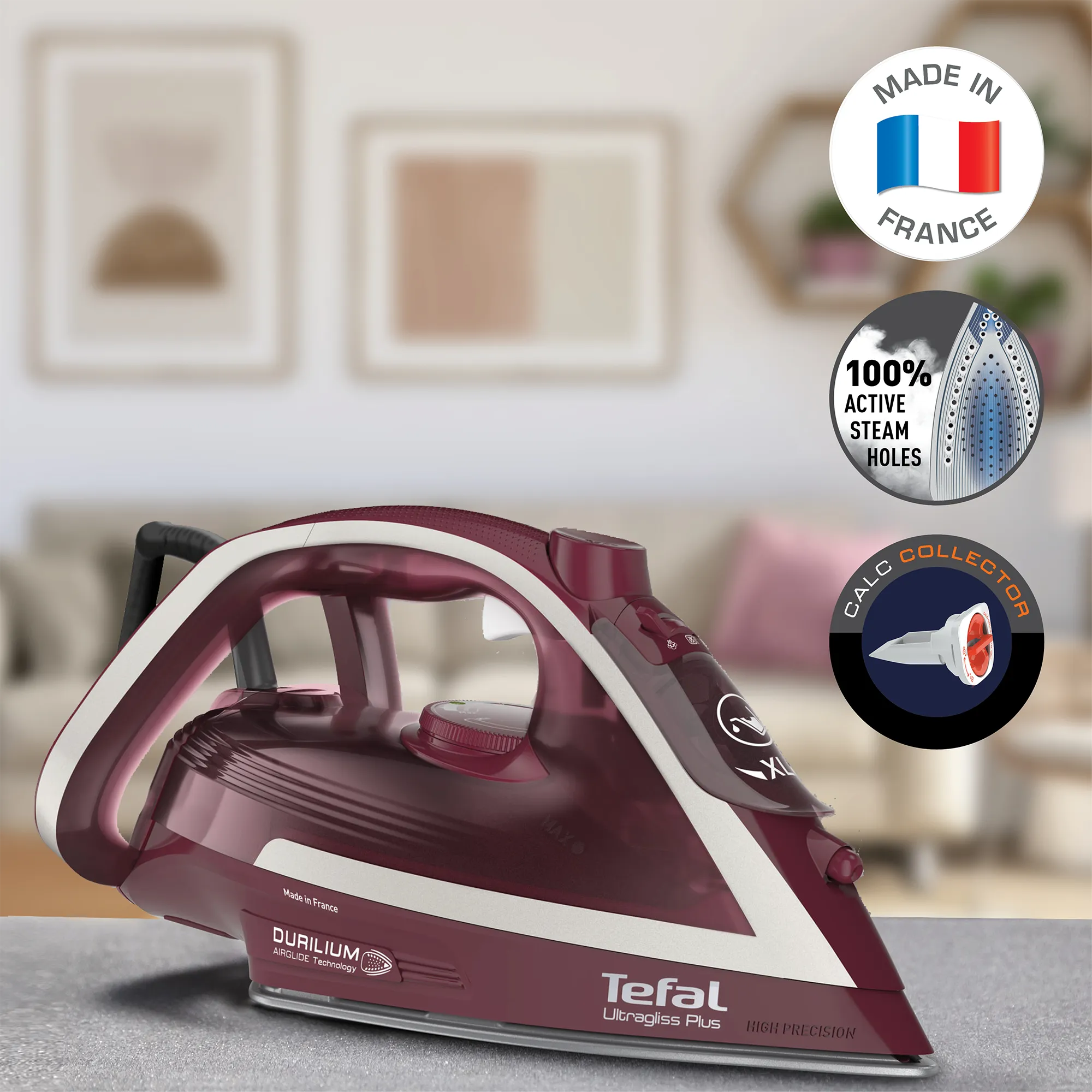Tefal Ultragliss Anti-Calc Plus Steam Iron FV6845 Made in France