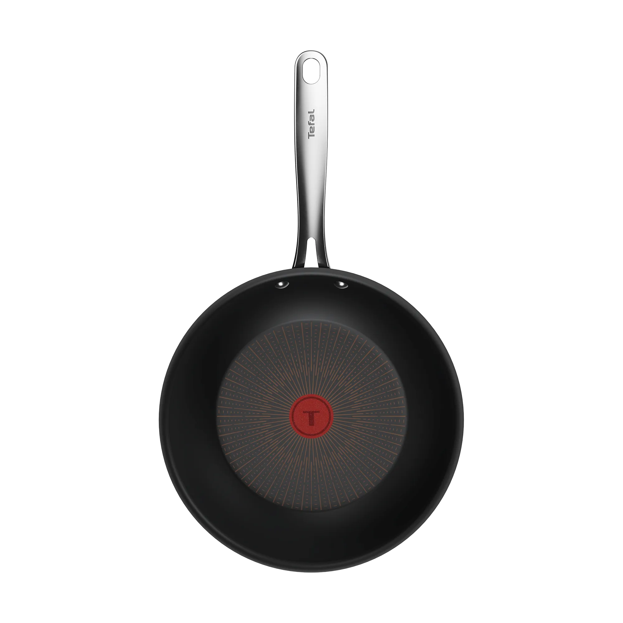 Tefal Excellence+ Induction FusionCore Non-Stick Wok 28cm top inner coating view