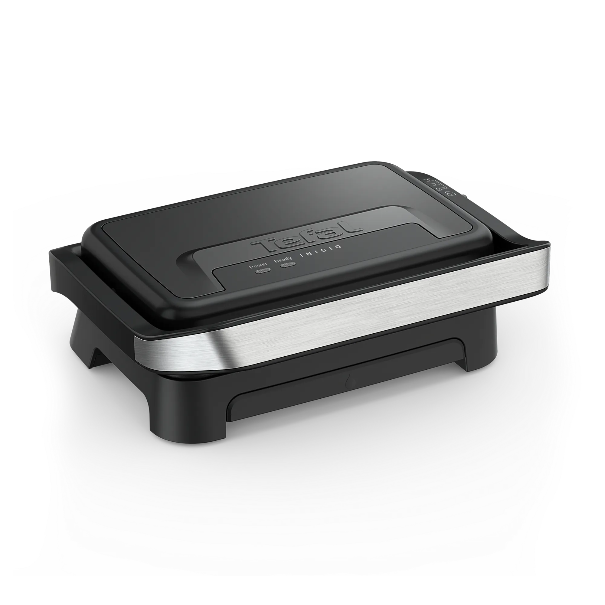 Tefal Inicio Compact Sandwich Press 2-Slice GC27A8 side view