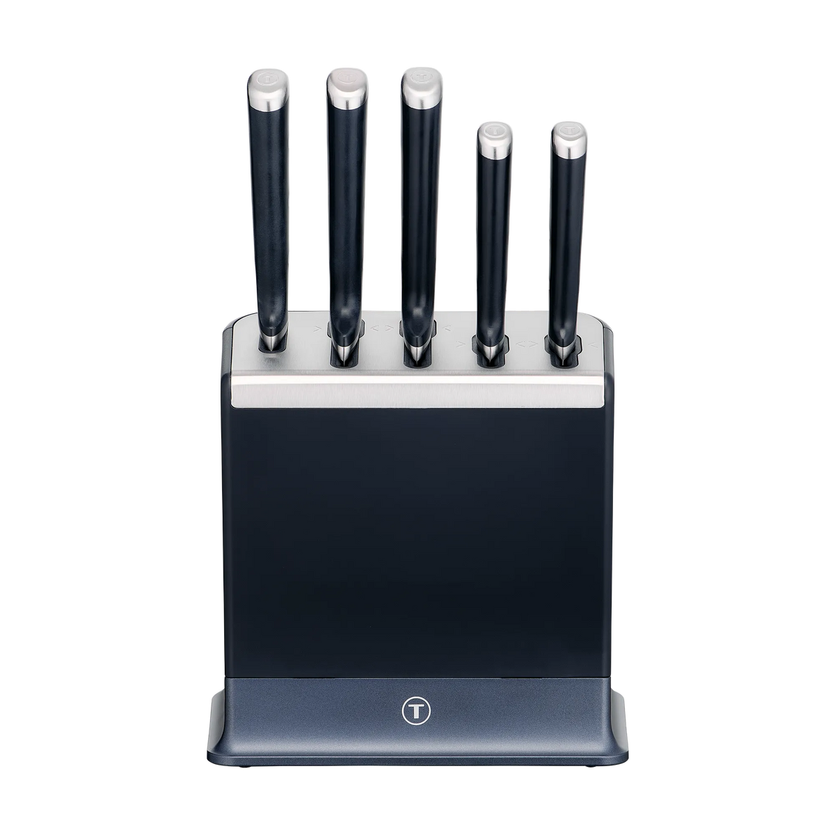 Tefal Eversharp Pro Knife Block 5pc Set + Block with Integrated Sharpener front view