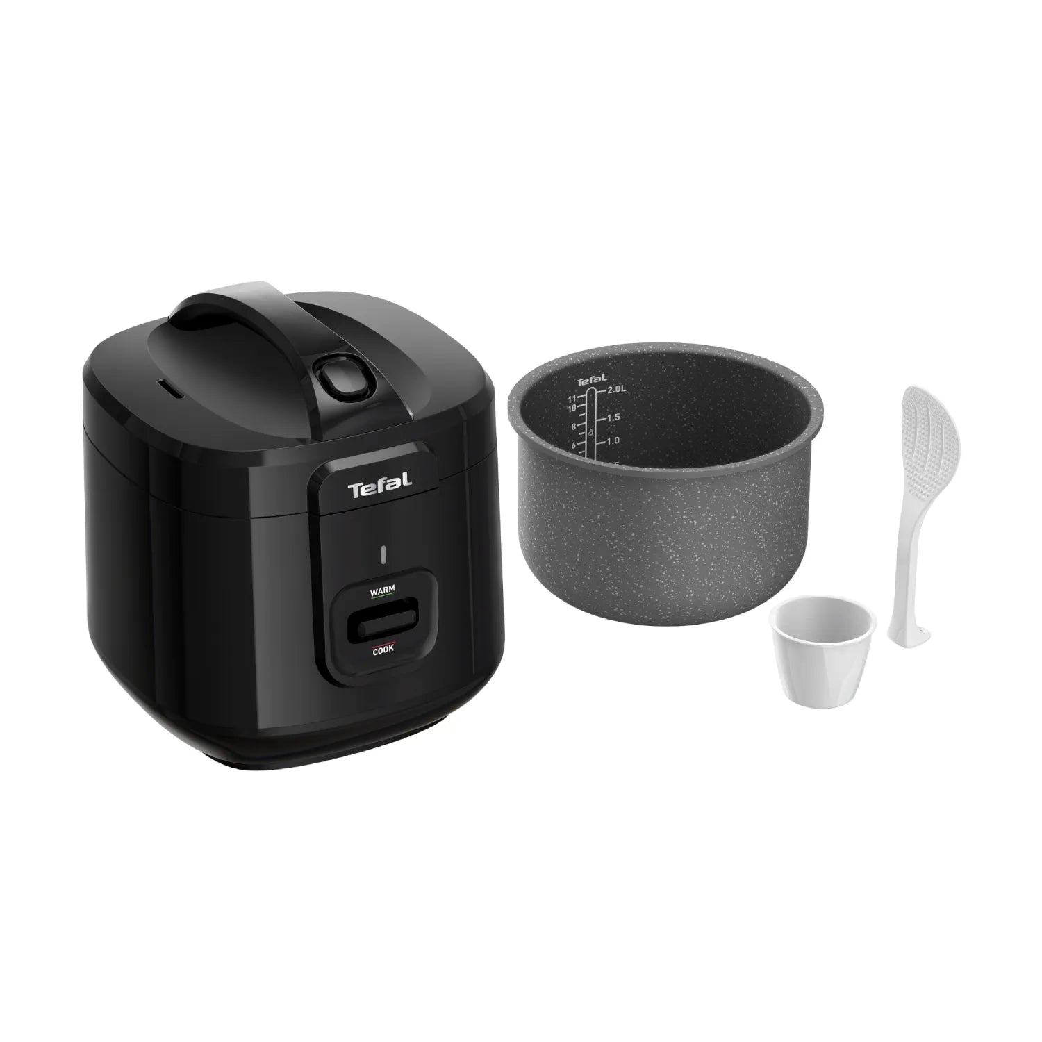 Tefal Everforce Rice Cooker 11 Cup Black RK3628 with accessories