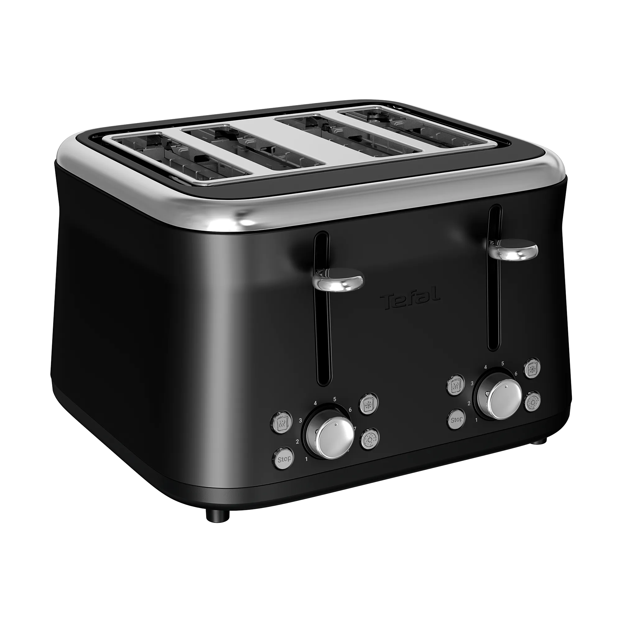 Tefal Collection Toaster 4-slice Black TF7208 side view
