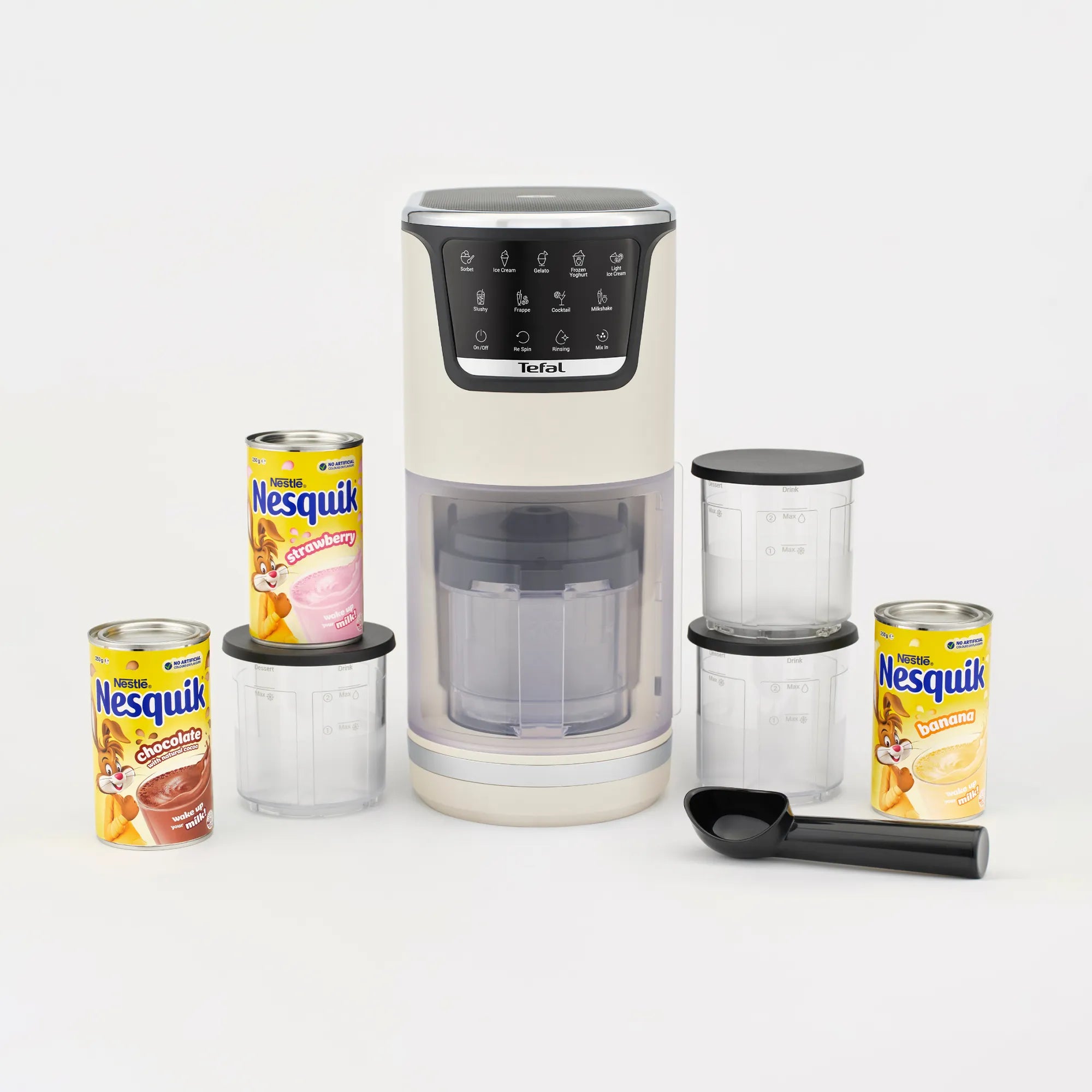 Tefal Dolci Rise Ice Cream Maker with Bonus Nesquik Tins