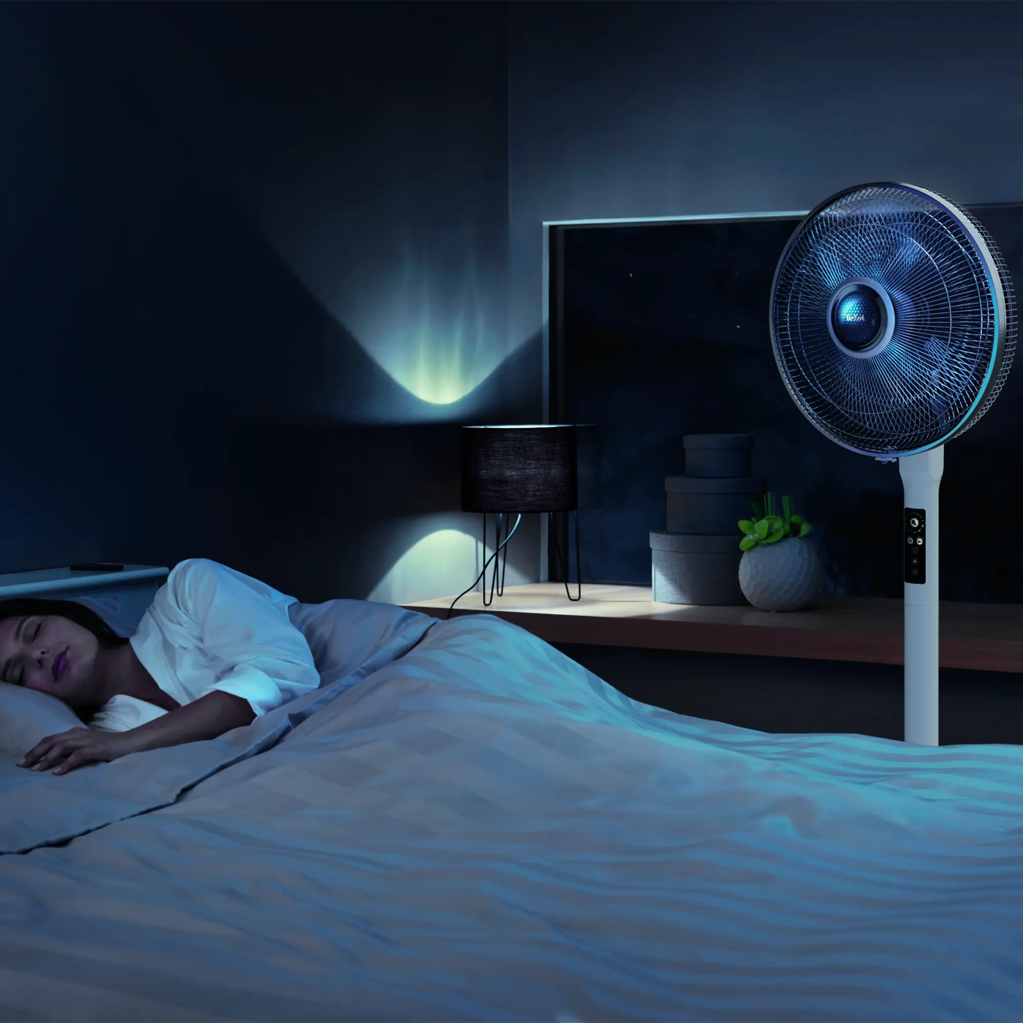 Tefal Turbo Silence Extreme+ Stand Fan VF5870 with silent operation for night time