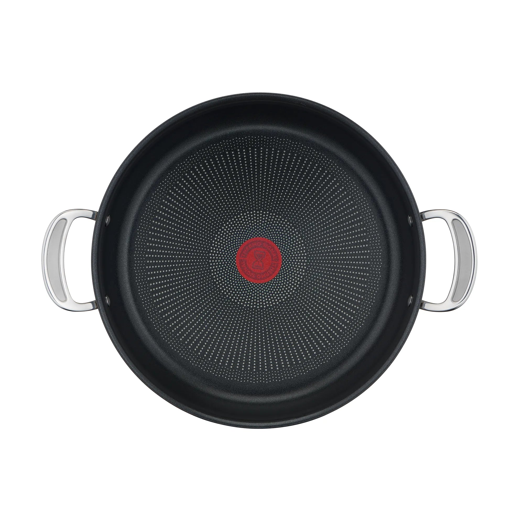 Jamie Oliver by Tefal Cooks Classic Stainless Steel Non-stick Induction Shallowpan 30cm interior non-stick coating with thermo-signal