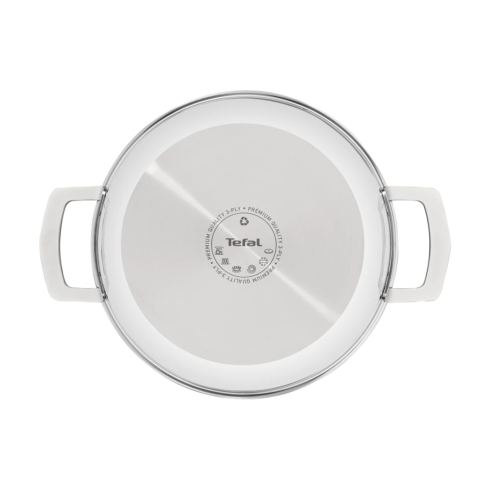 Tefal Emotion+ Gourmet Induction Stainless Steel Uncoated Dutch Oven 24cm