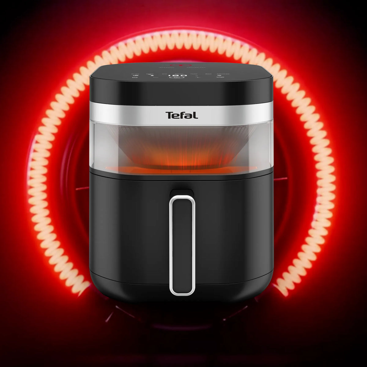 Tefal Ever Fry Infra Heat Single Drawer 7L Air Fryer EY8328 infra heat red ring