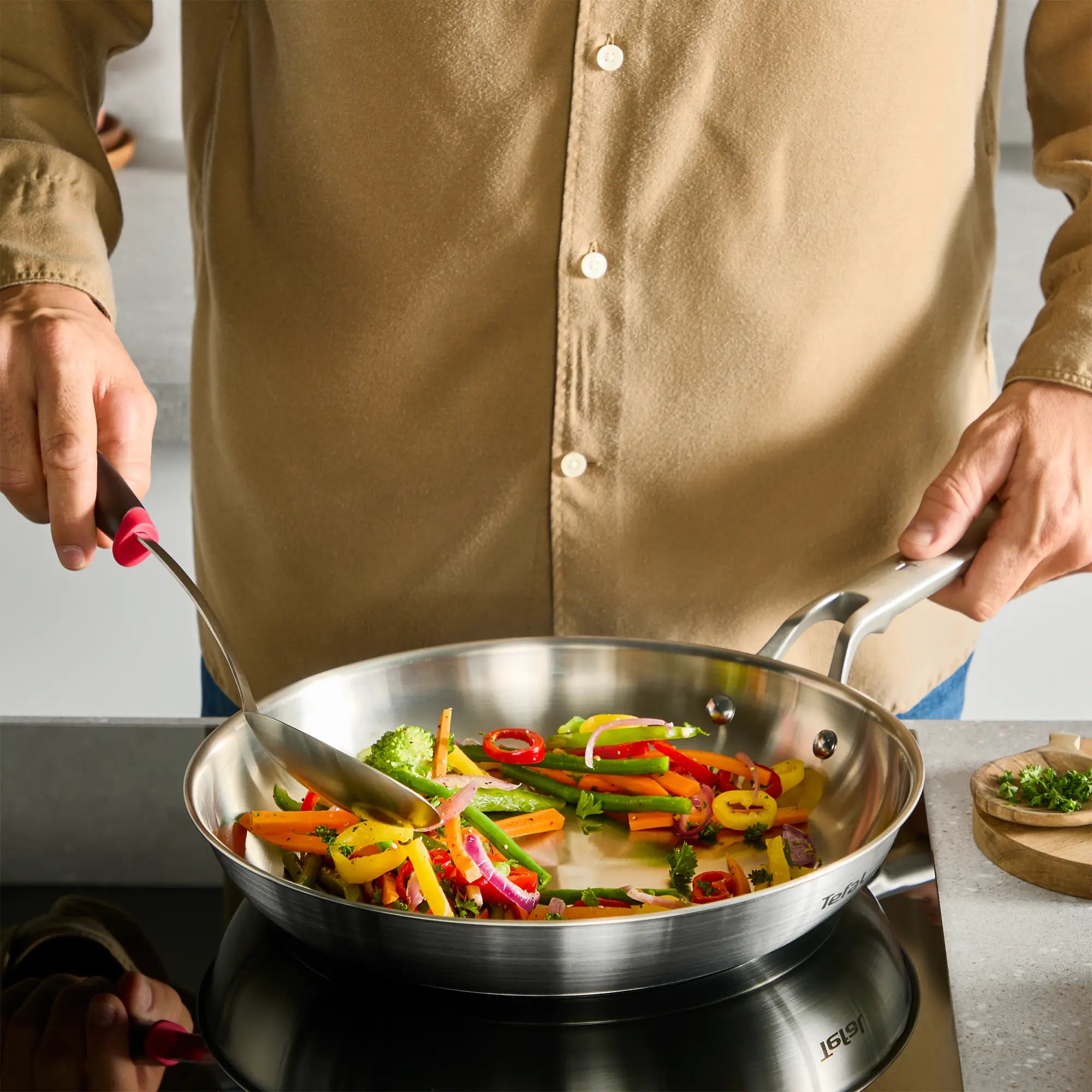 Tefal Extreme Induction Stainless Steel Uncoated Frypan 28cm