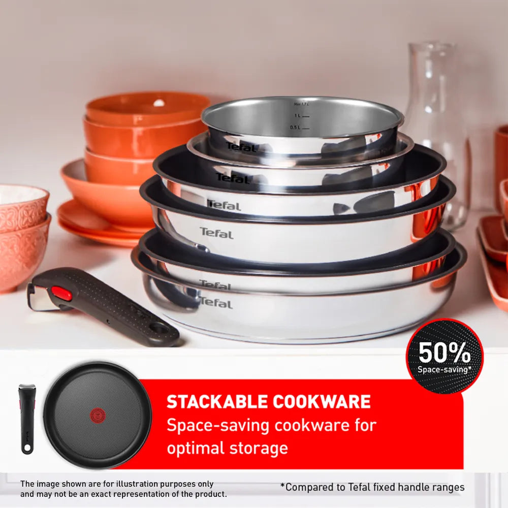Tefal Ingenio Cook Eat Stackable Non-Stick Cookware 15pc Set