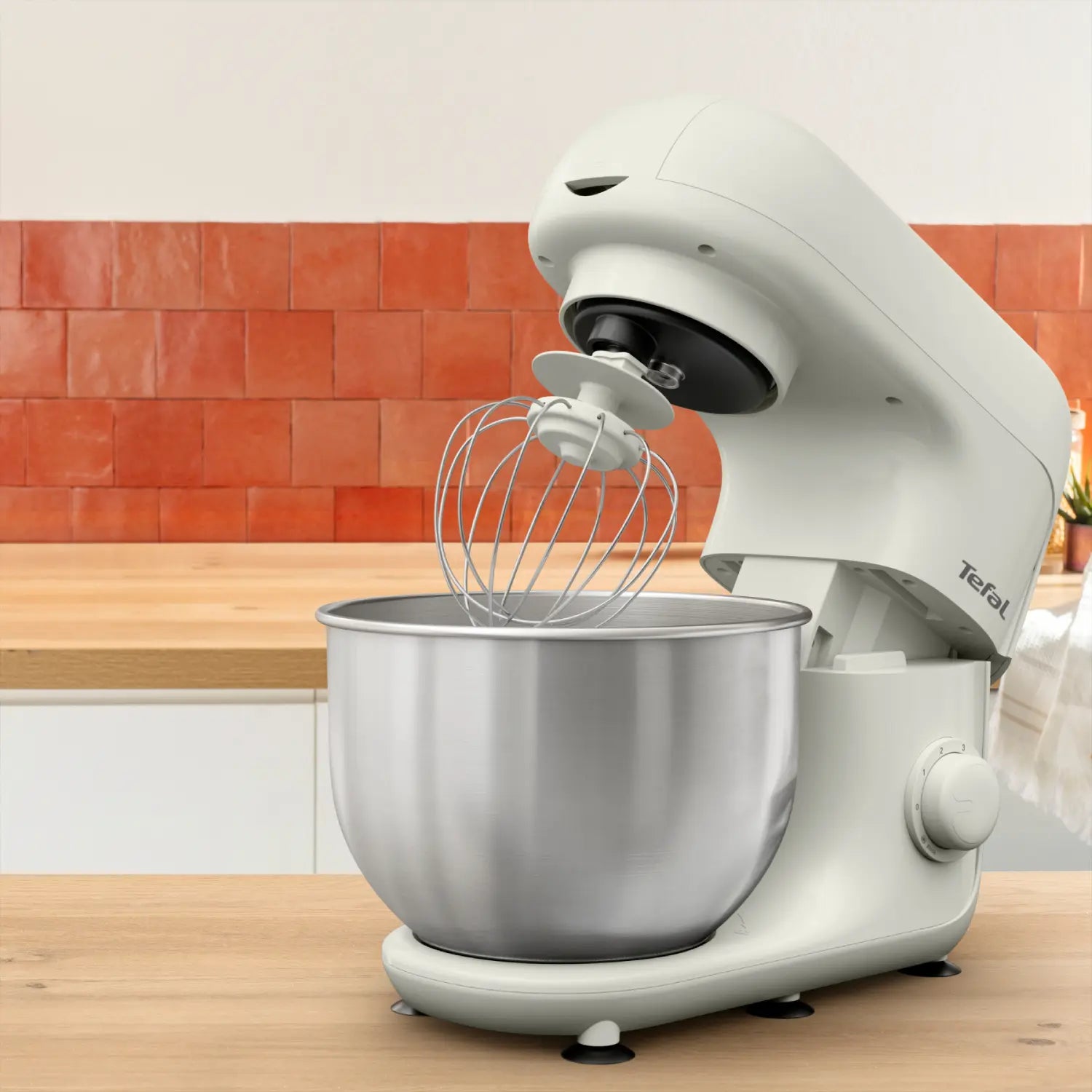 Tefal Bake Essential Stand Mixer White QB1601 raised
