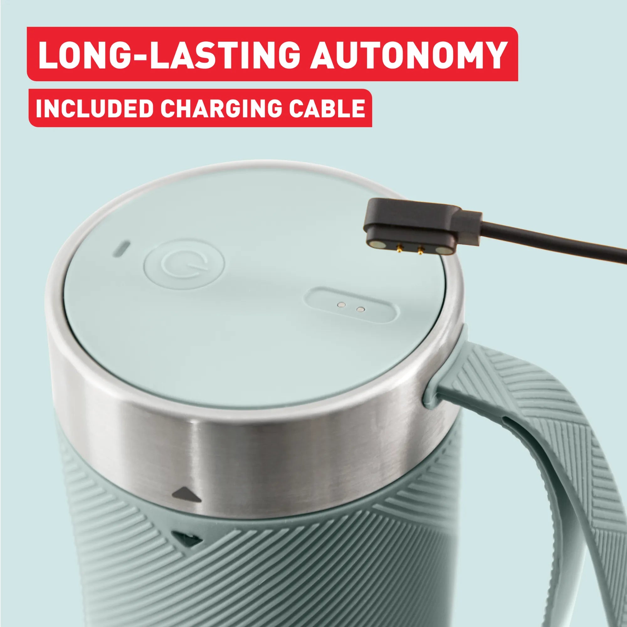 Tefal Lightmix Green BL1C0430 long lasting battery with charging cable