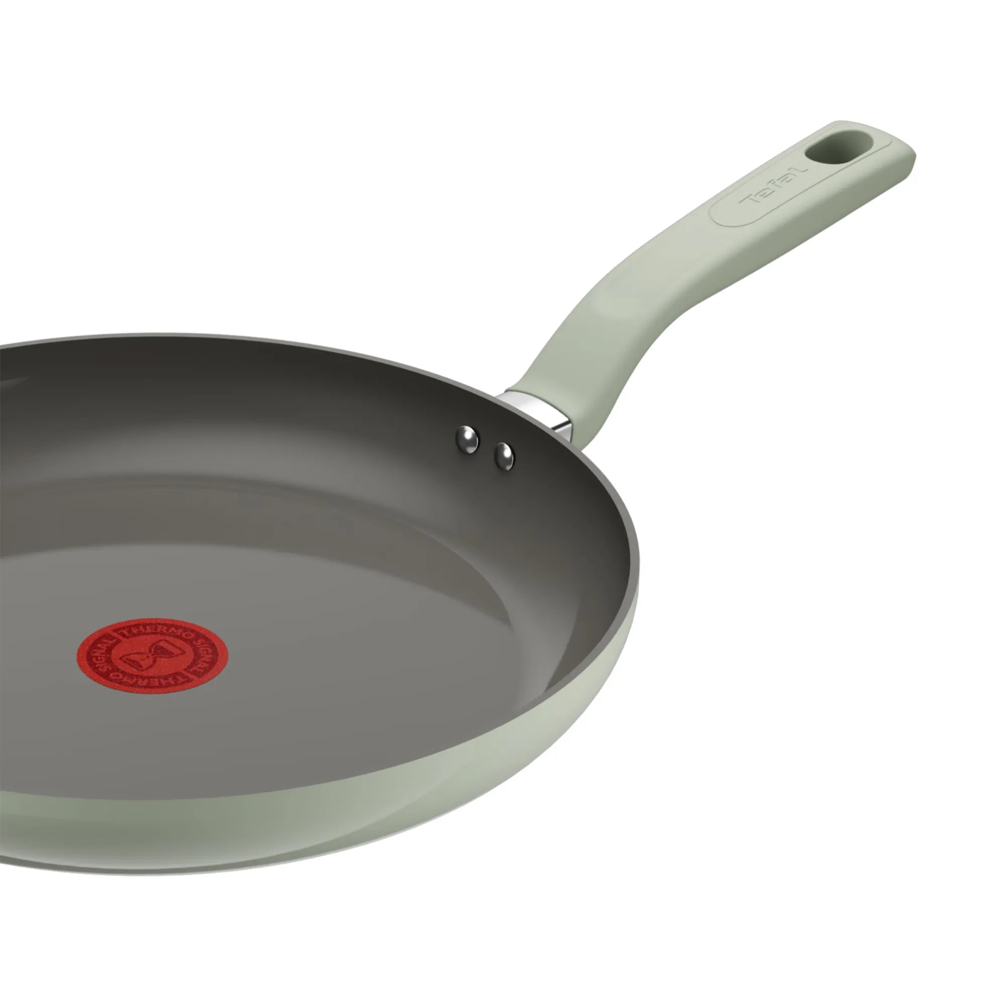 Tefal Vivaceram Induction Ceramic Green Lichen 5pc Set interior pan coating with thermo-signal