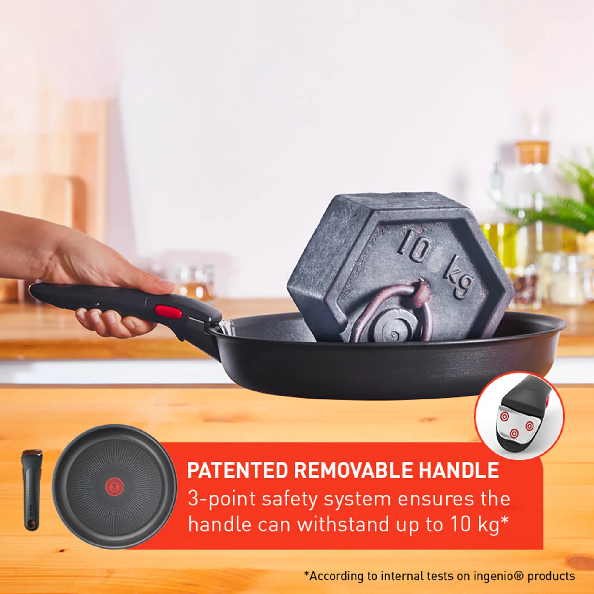 Tefal Ingenio Unlimited Induction Non-Stick Set removable handle withstands up to 10kg