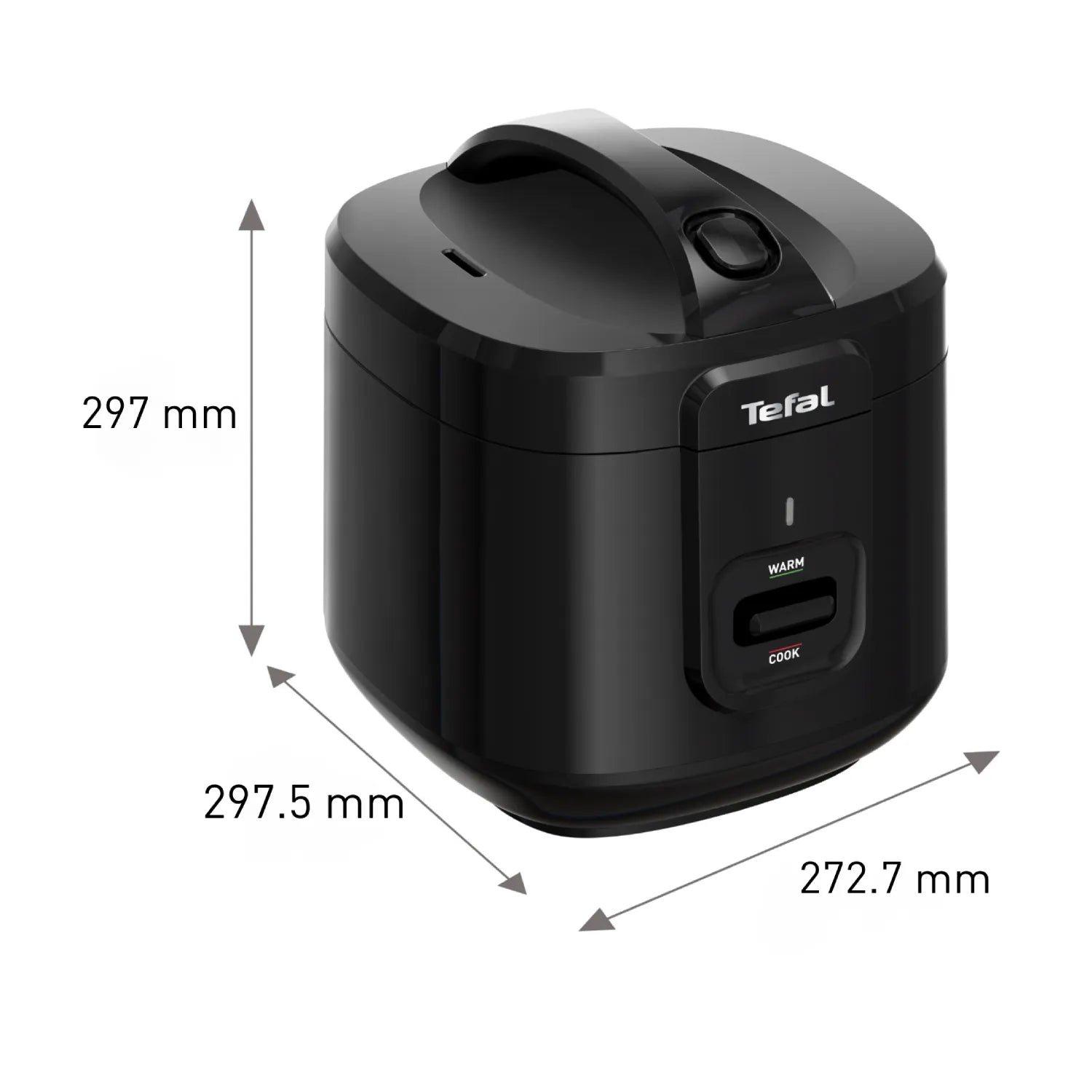 Tefal Everforce Rice Cooker 11 Cup Black RK3628 Dimensions