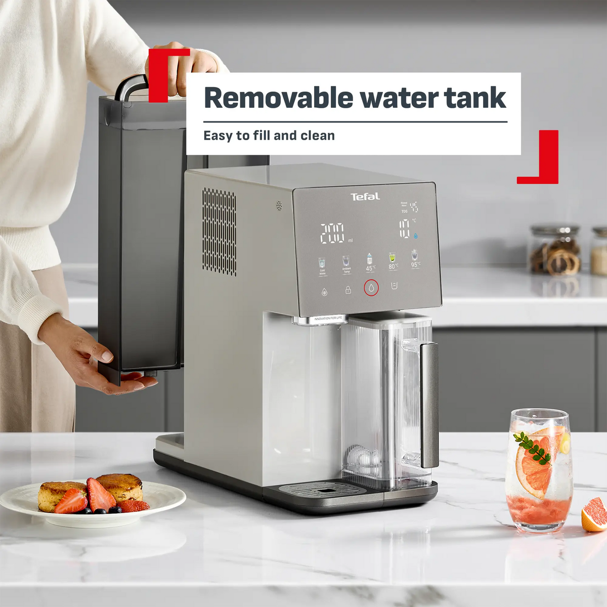 Tefal Pure Water Reverse Osmosis Hot & Cold Water Purifier Station BR553B