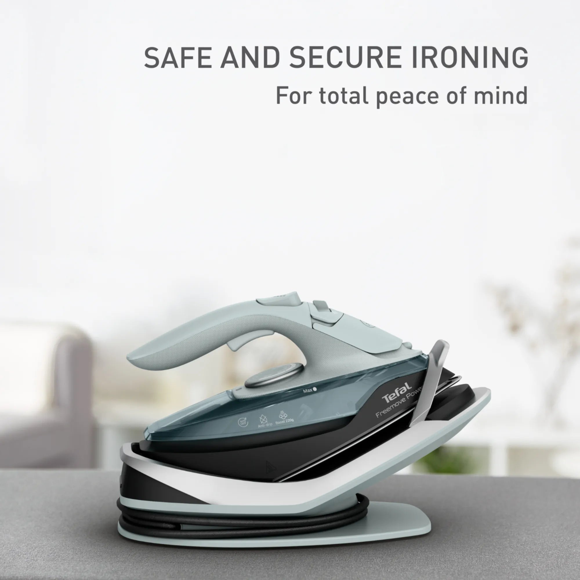 Tefal Freemove Power Steam Iron FV6673 Safe and Secure