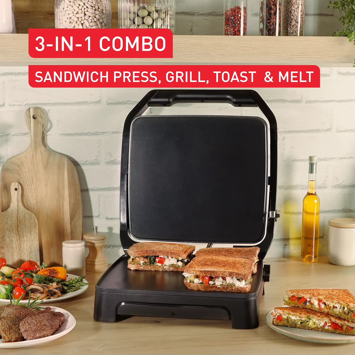 Tefal Inicio Sandwich Press 4-Slice GC27B8