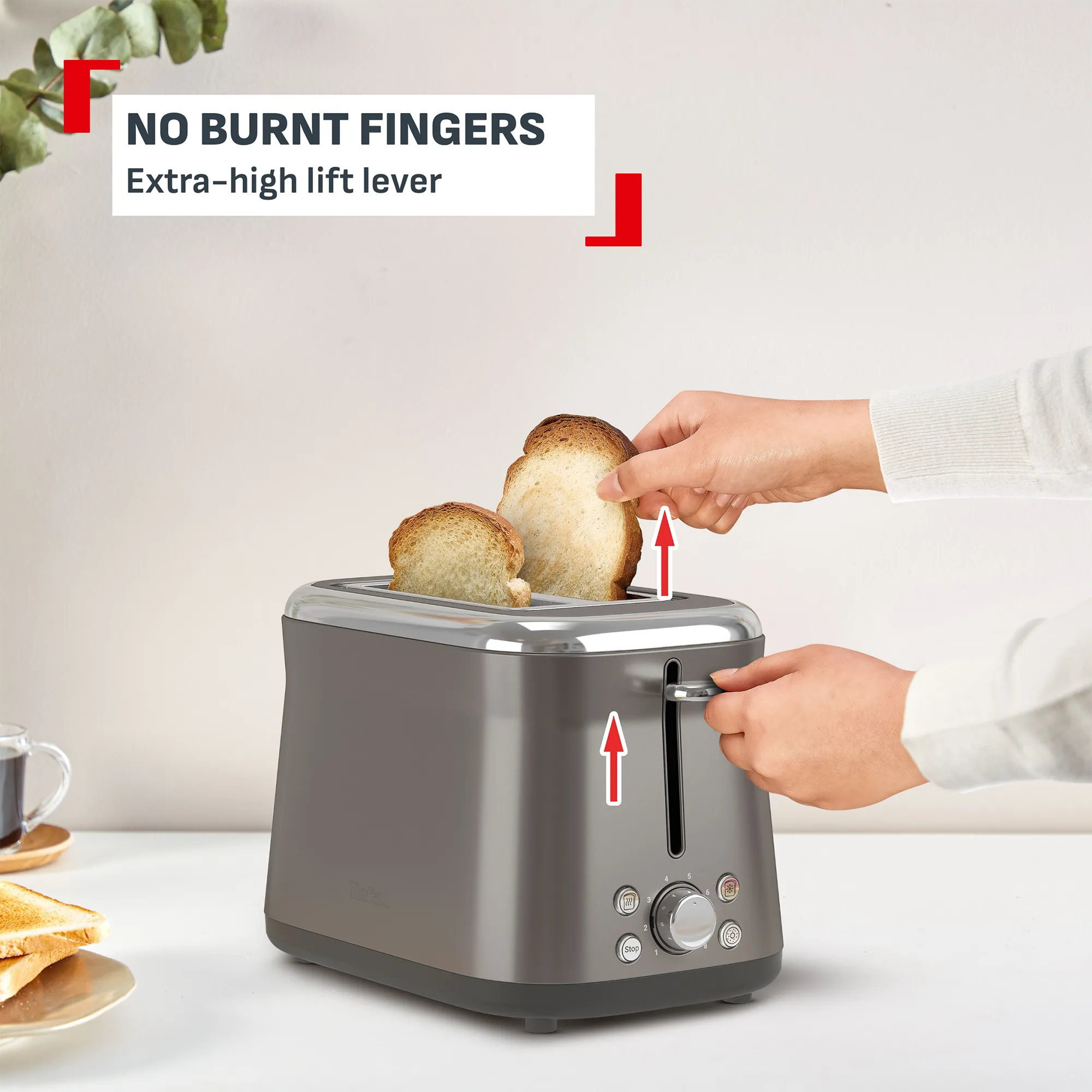 Tefal Collection Toaster 2-slice Grey Pewter TT20E