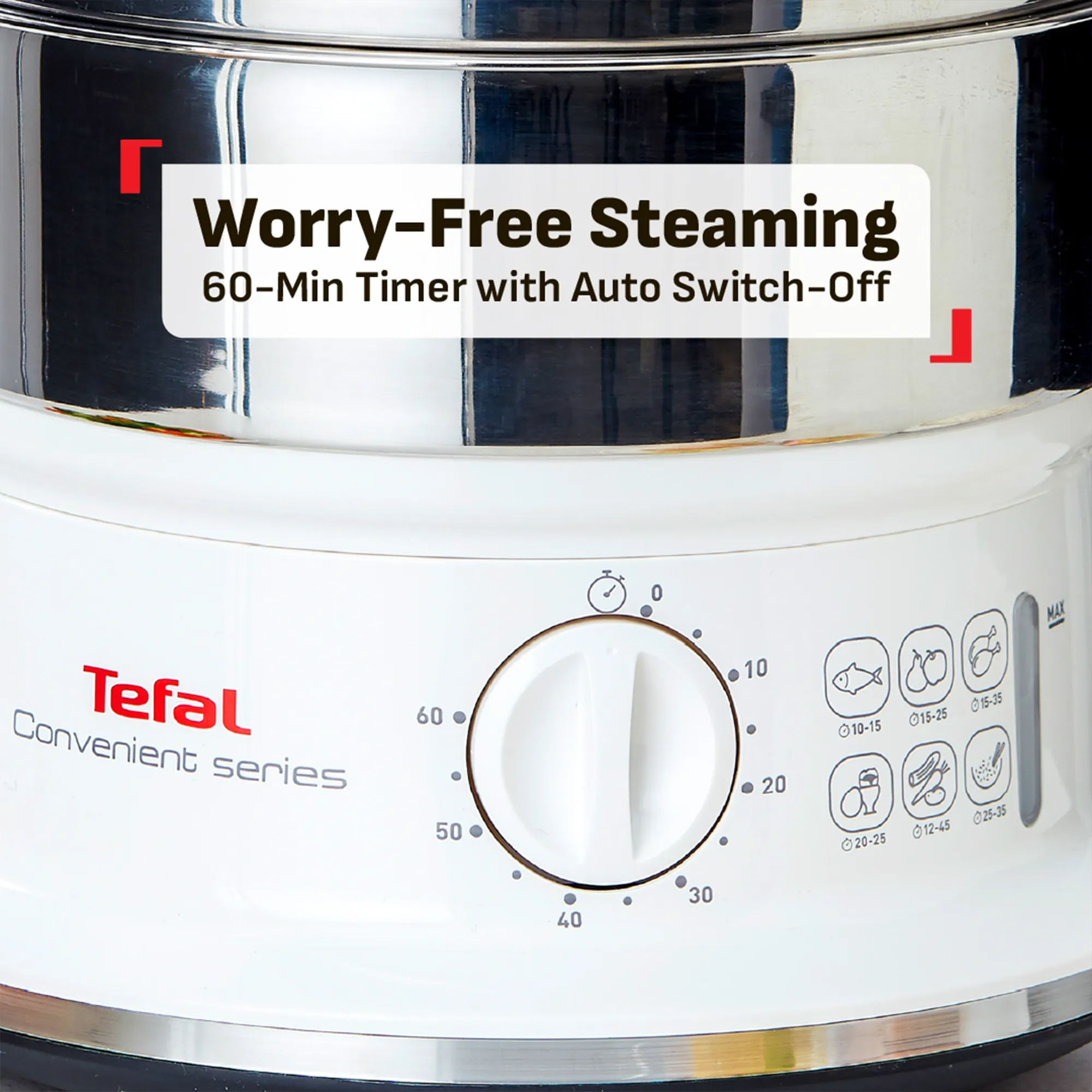 Tefal Convenient Series Food Steamer VC1451 with auto off