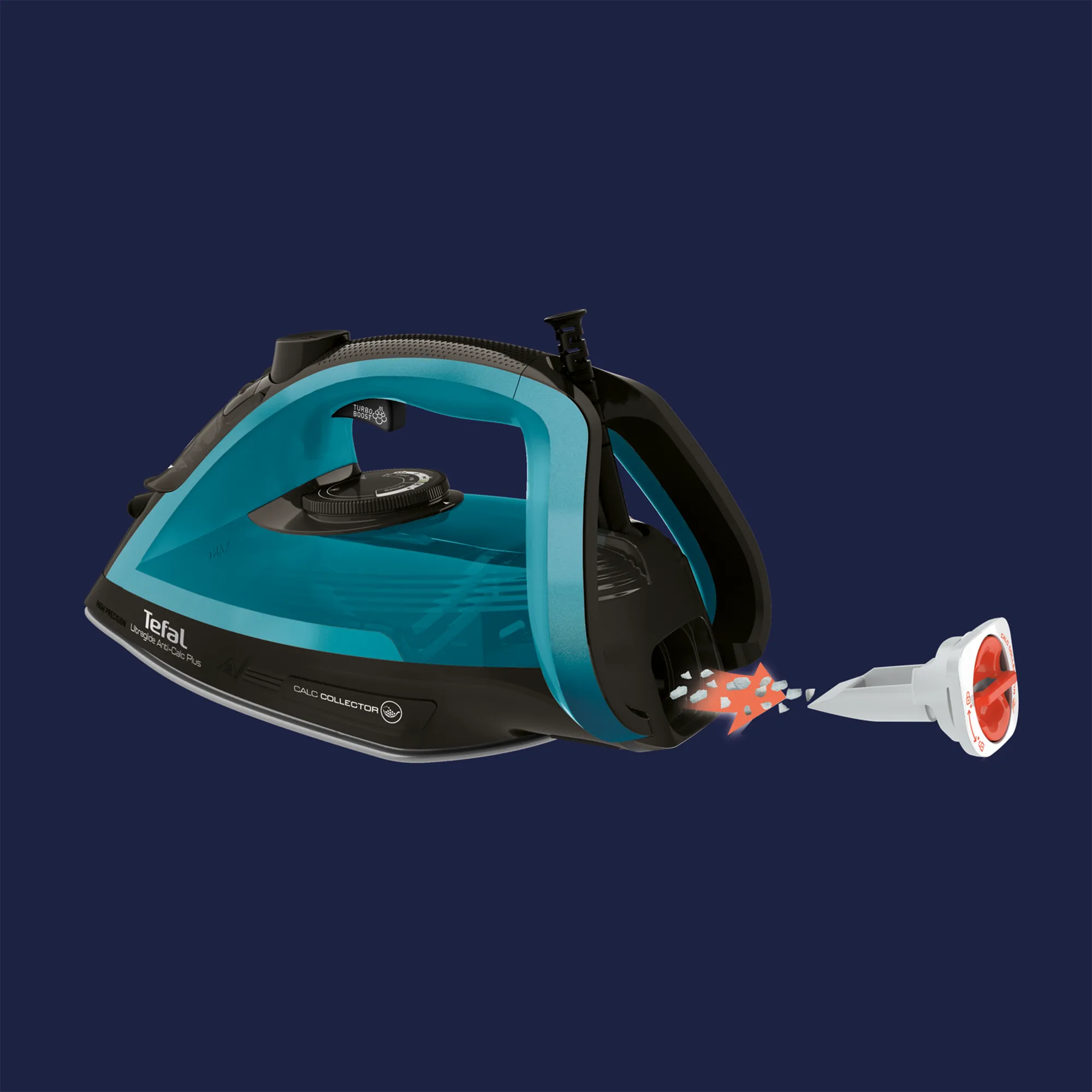 Tefal Ultraglide Plus Anti-Calc Steam Iron FV5873 Calc Collector