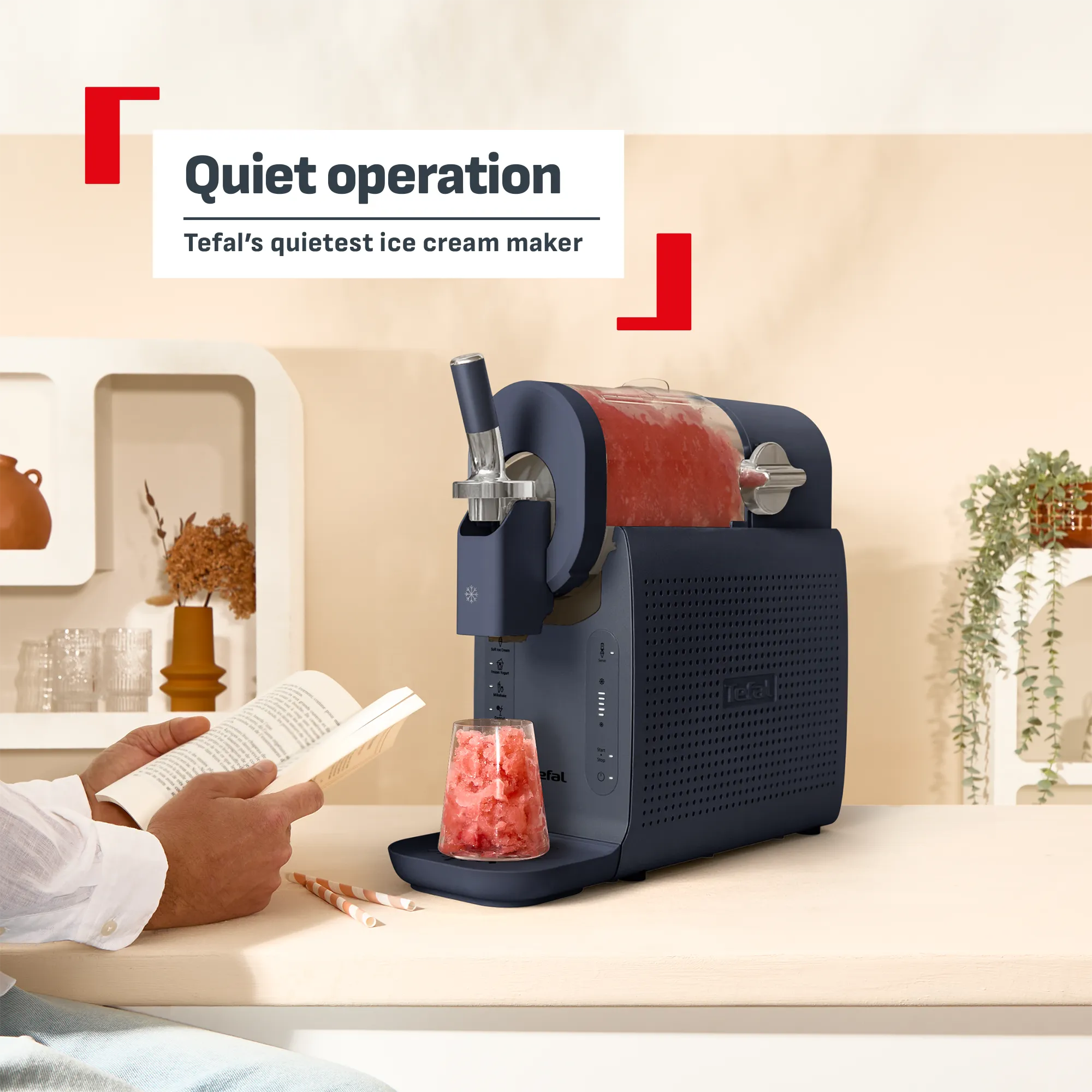 Tefal Freezi Soft Serve & Frozen Drink Maker IG8014 quiet operation