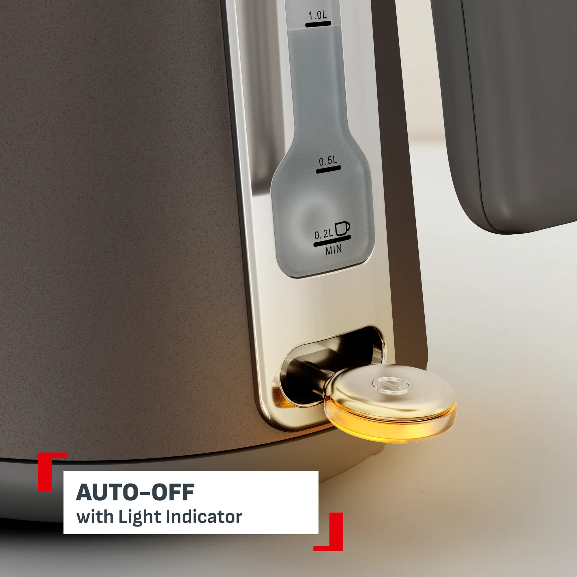 Tefal Collection Kettle Grey Pewter KI666E with auto off and light indicator