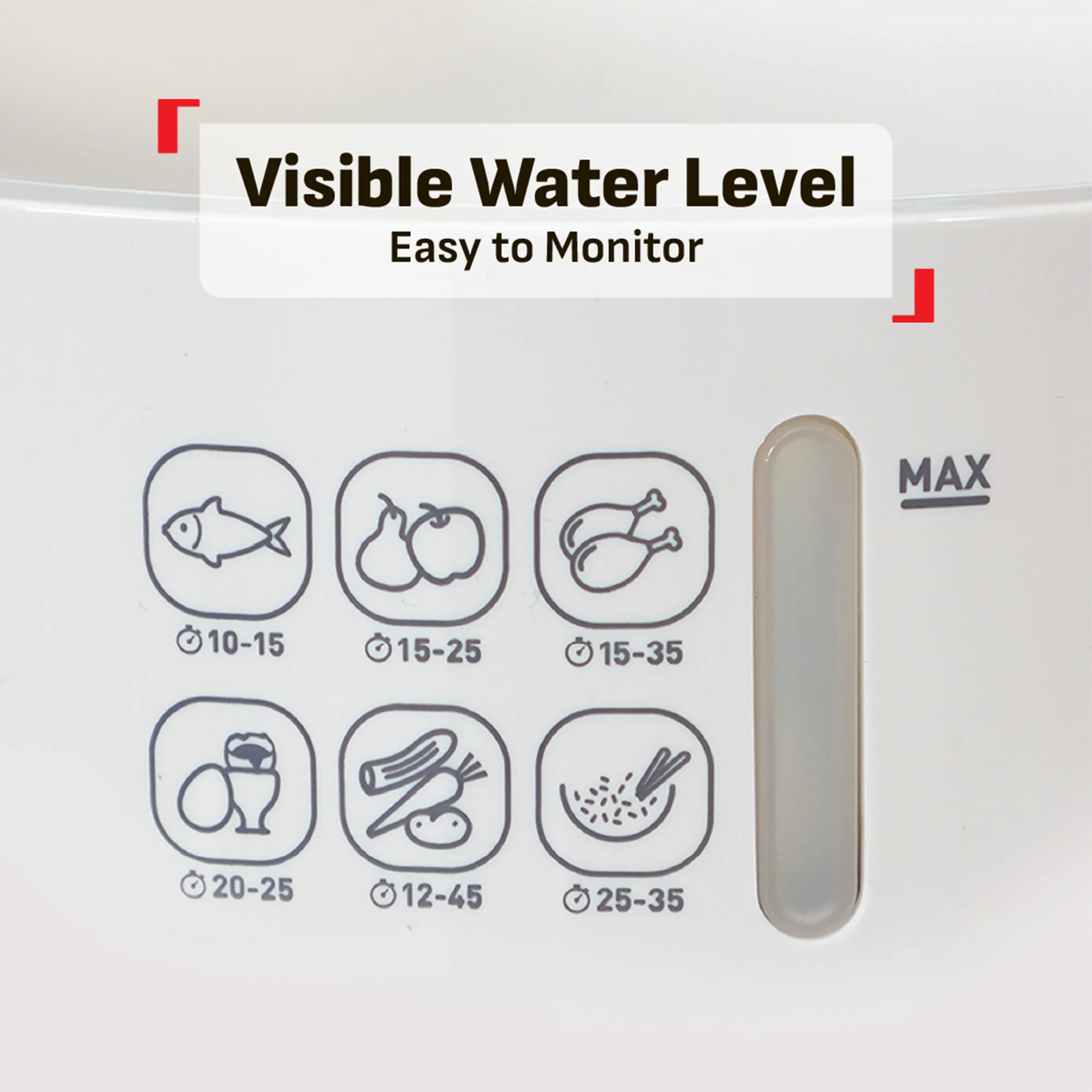 Tefal Convenient Series Food Steamer VC1451 with water level indicator