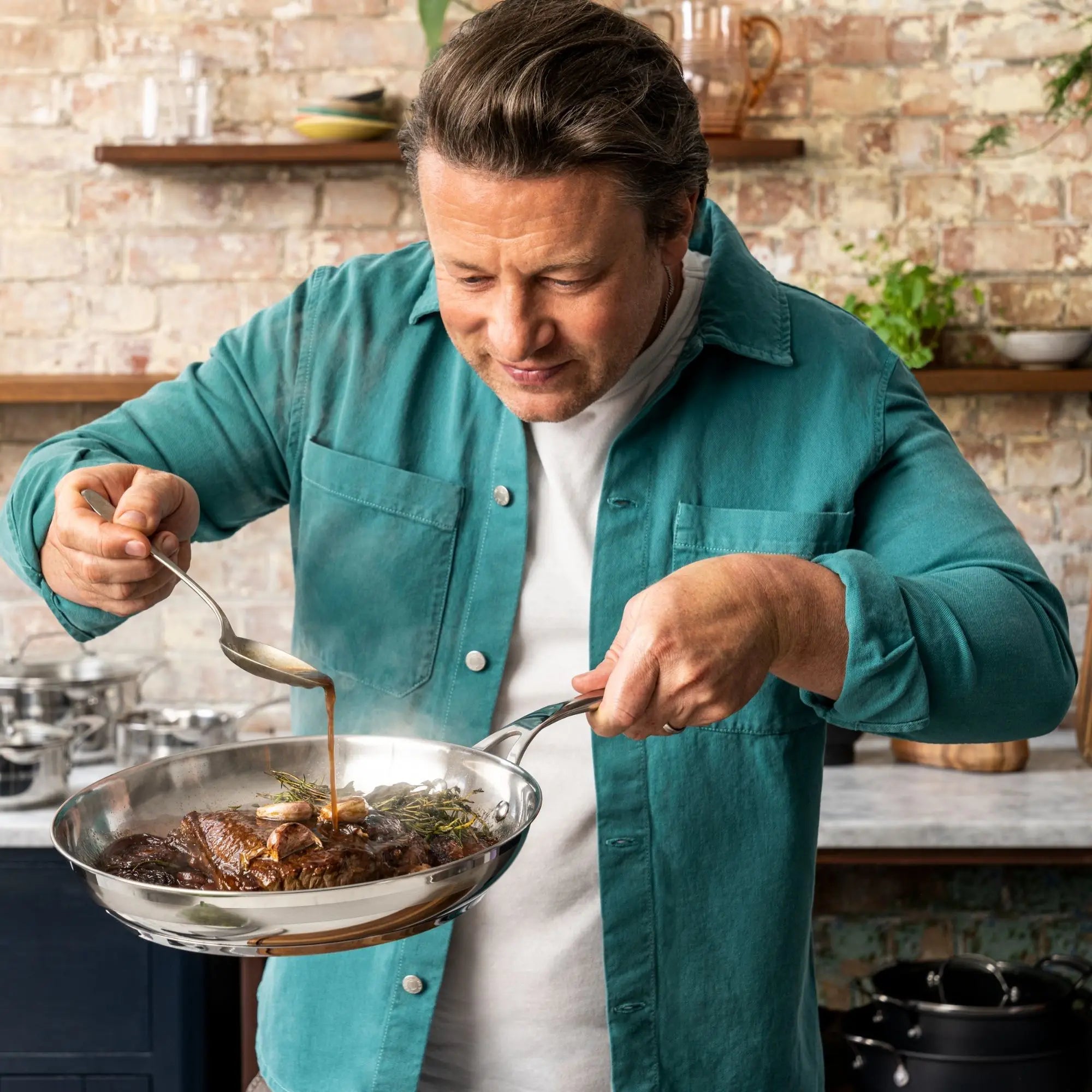 Jamie Oliver by Tefal Cook Smart Induction Uncoated Stainless Steel 5pc Set