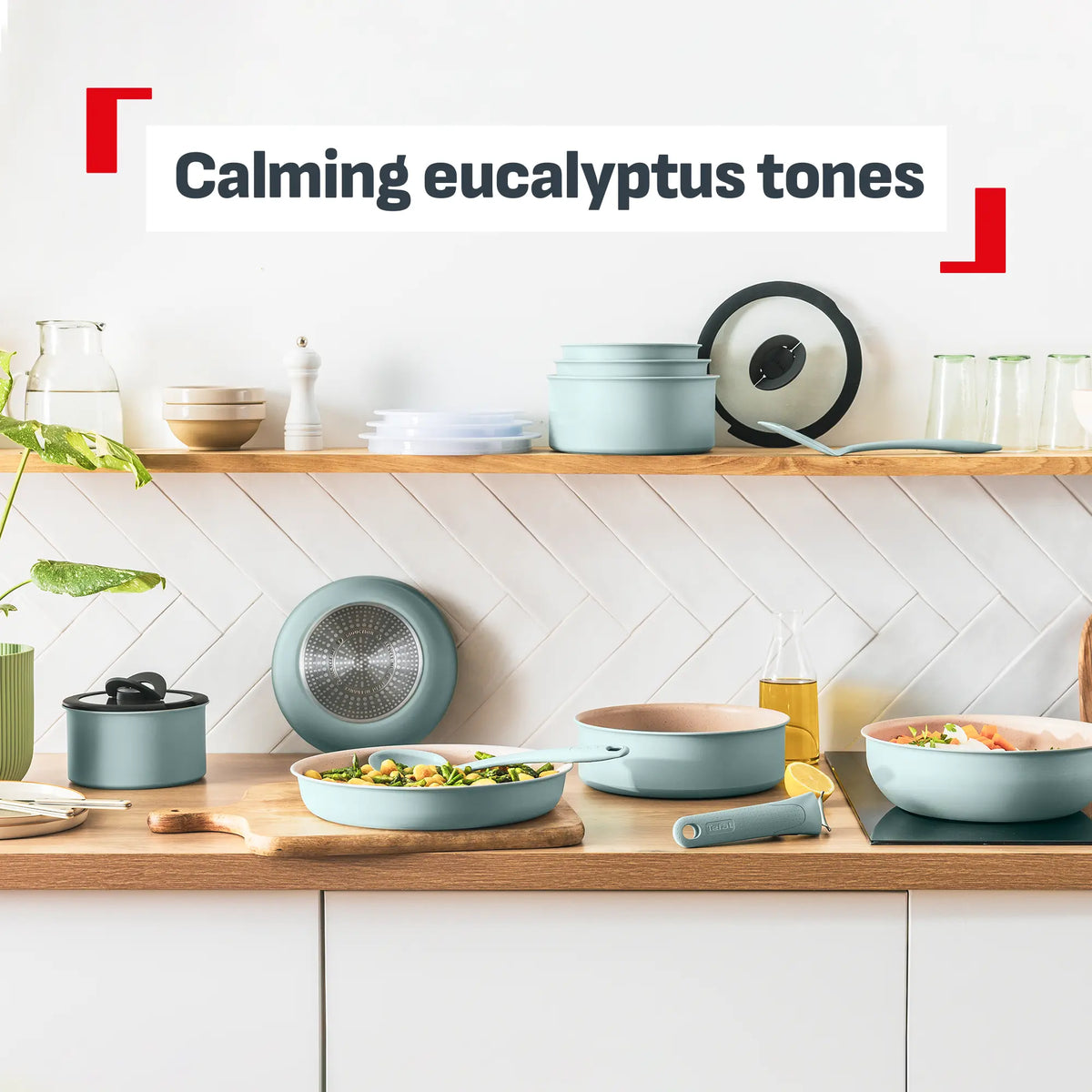 Tefal Ingenio Harmony Induction Non-Stick Eucalyptus 5pc Set Anniversary Pack