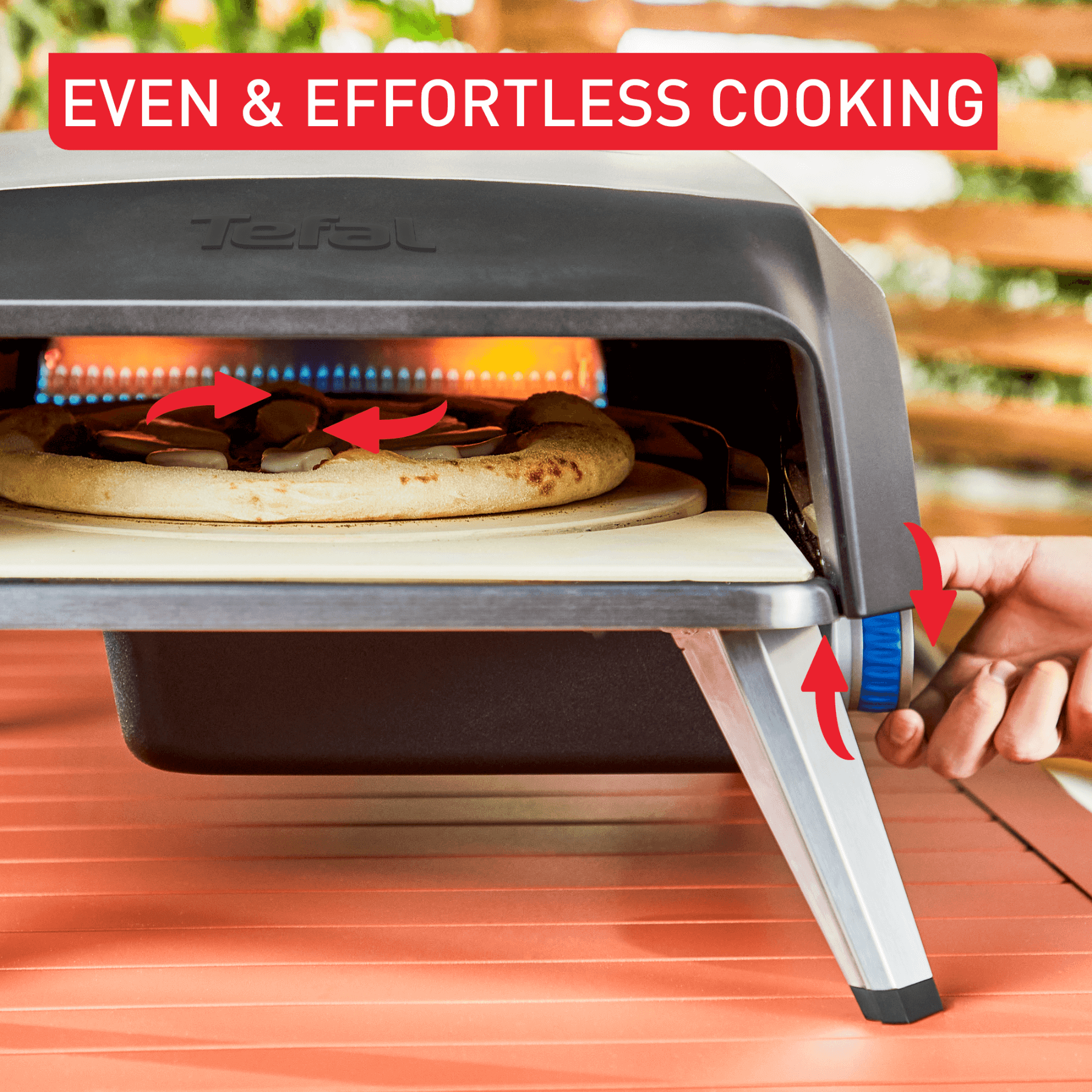 Tefal Pizza Pronto Outdoor Gas Pizza Oven JM4188 even and effortless cooking