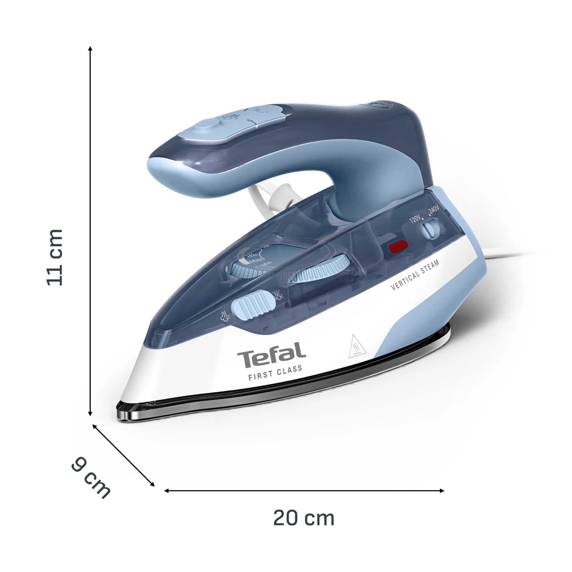 Tefal First Class Travel Iron DB1610 Dimensions