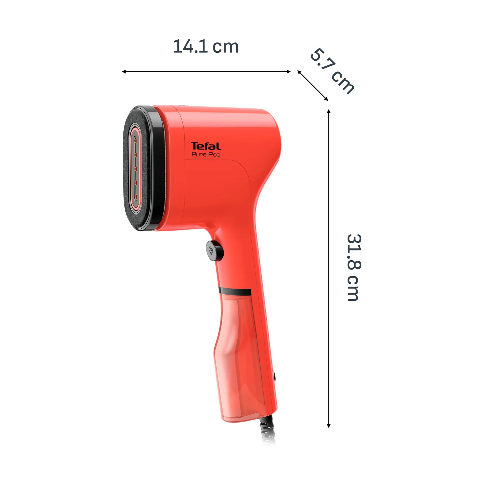 Tefal Pure Pop Handheld Garment Steamer DT2028 - Red