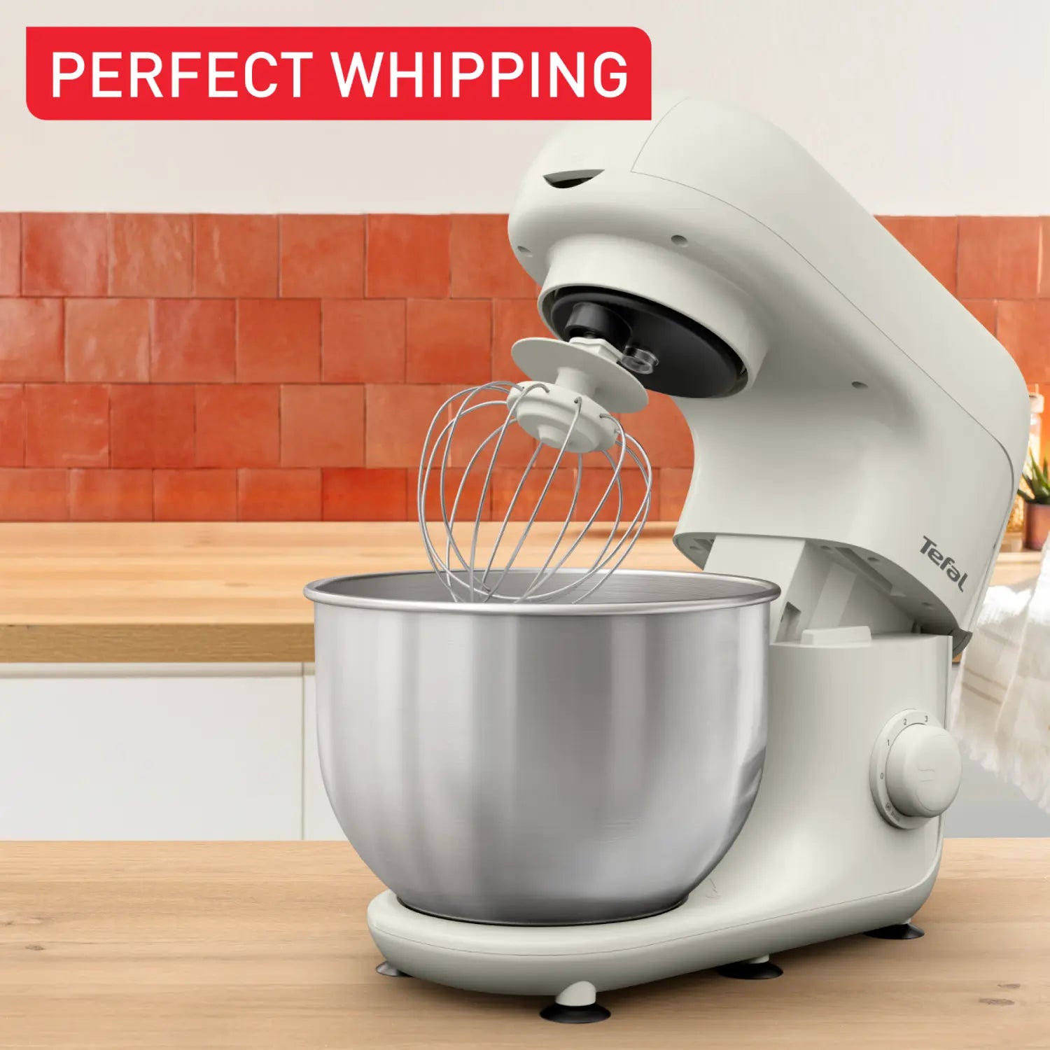 Tefal Bake Essential Stand Mixer White QB1601 perfect whipping