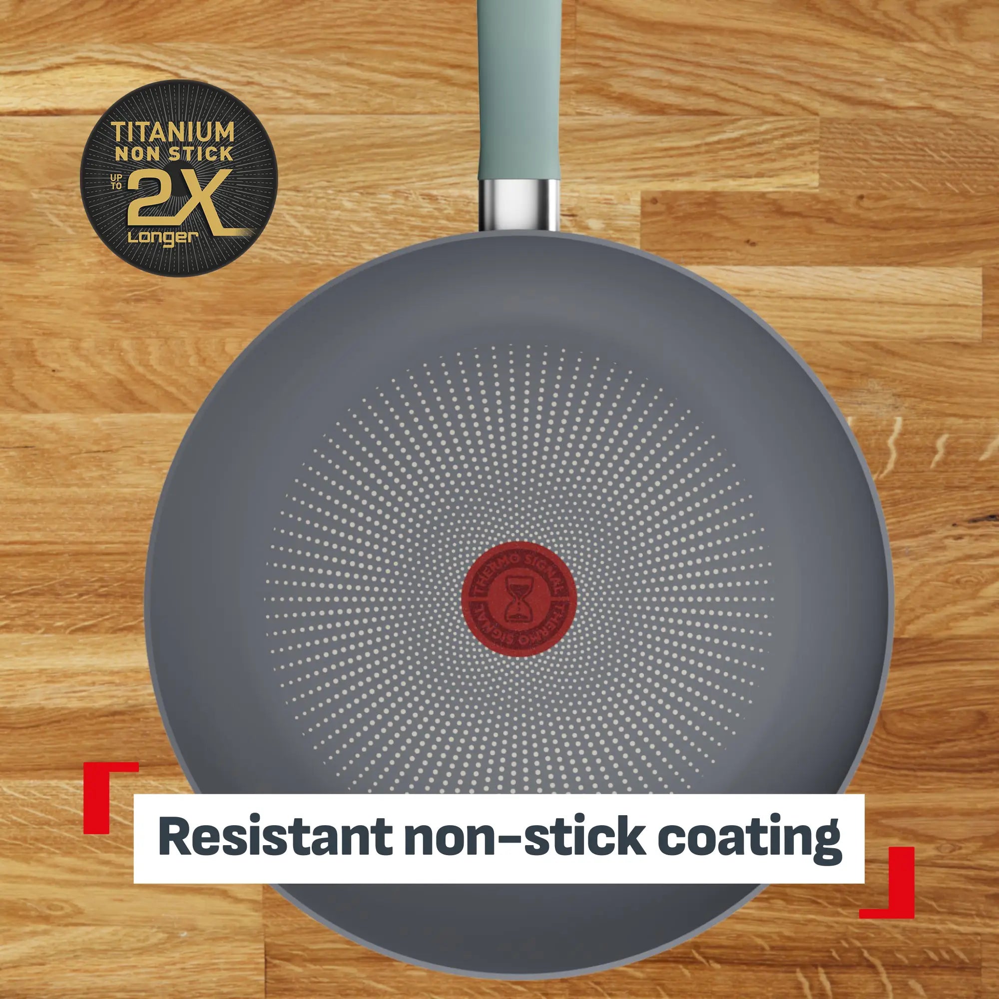 Tefal Halo Induction Non-Stick Eucalyptus Frypan 20cm