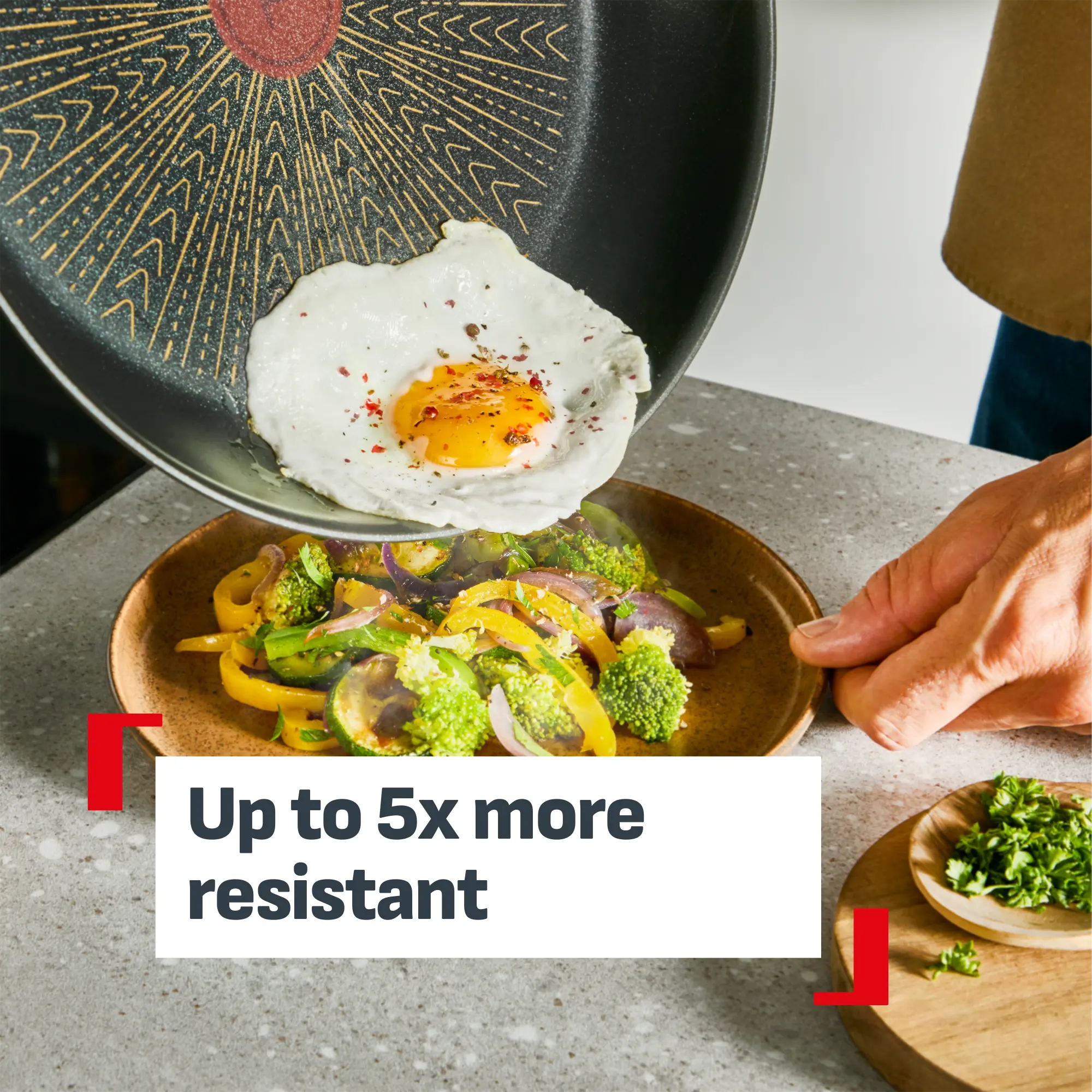 Tefal Emotion+ Induction Stainless Steel Non-Stick Wok 28cm