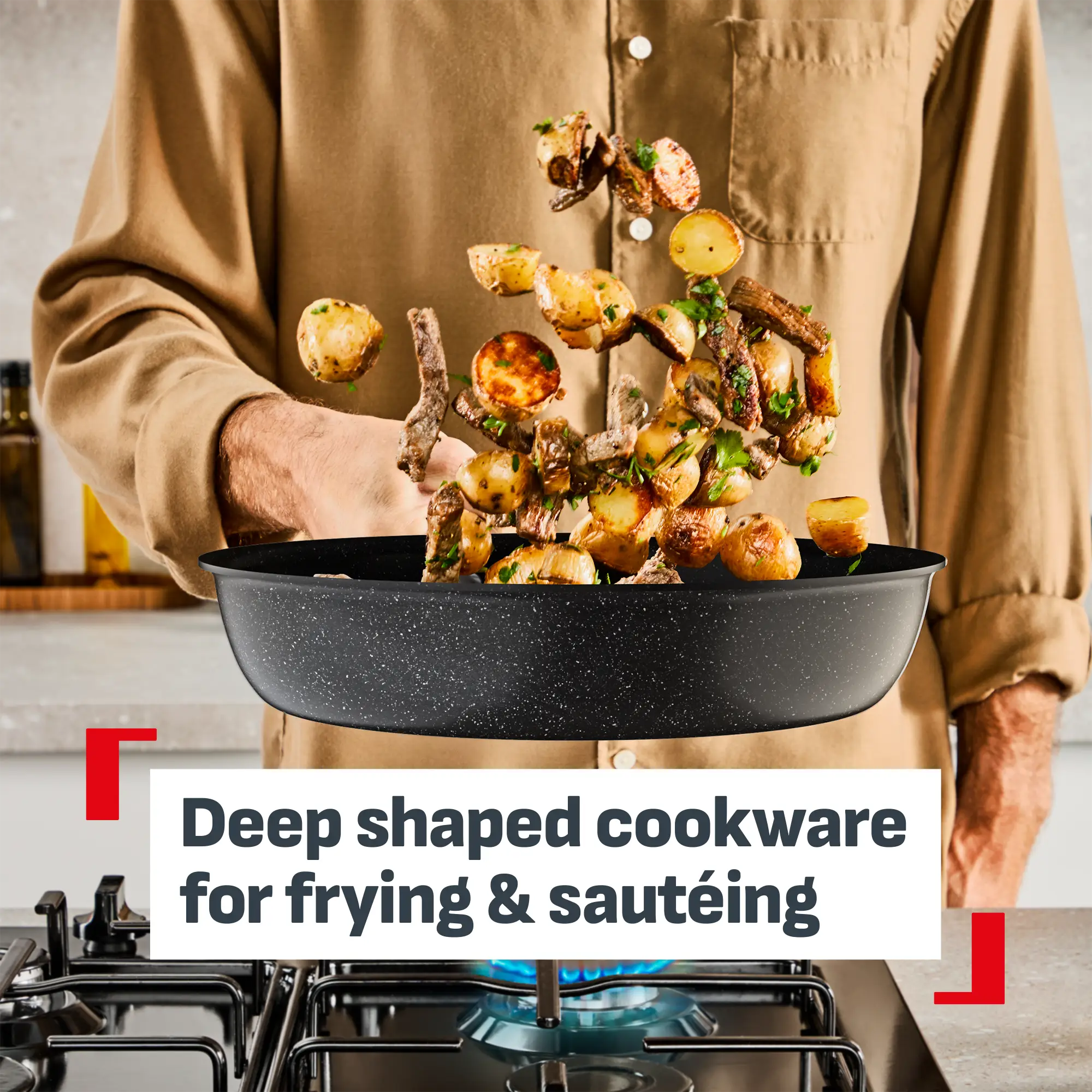 Tefal Excellence+ Ceramic Induction Non-Stick with deep shape for frying and sauteing